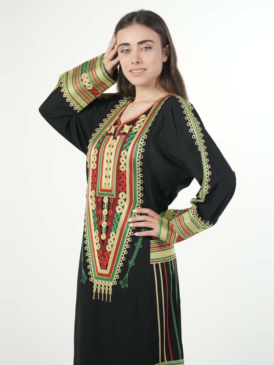جلابية عسيري مطرزة بالكامل