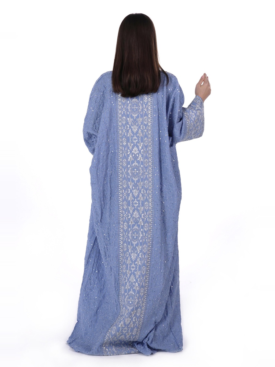 Linen Loose Fit Embroidered Jalabiya