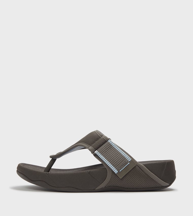 Men Grey Slip-On Comfort Sandals