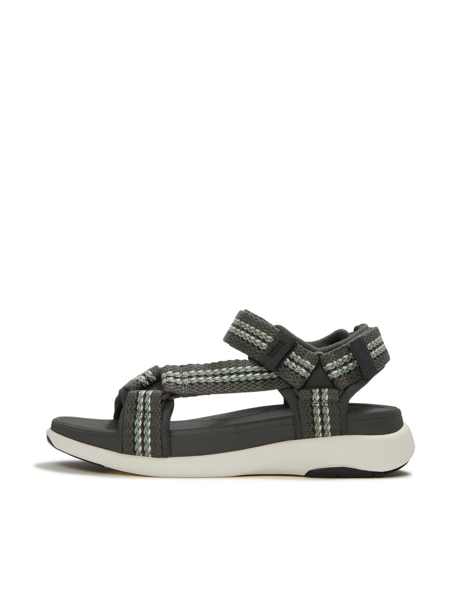 Men Charcoal Comfort Sandals with Adjustable Strap