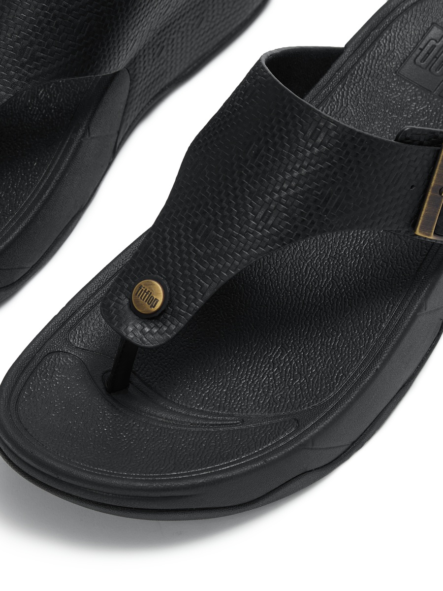 Trakk II Buckle Emboss-Leather Sandals