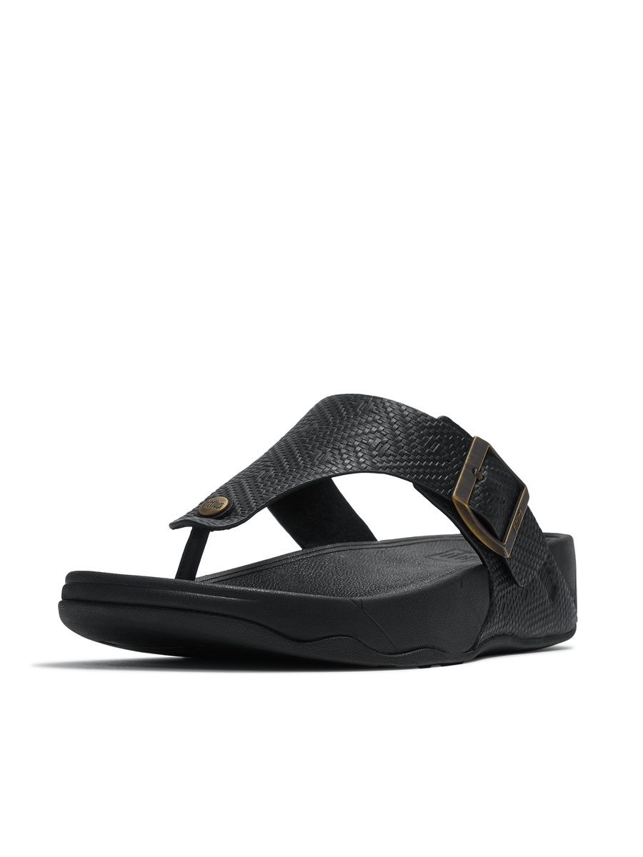 Trakk II Buckle Emboss-Leather Sandals