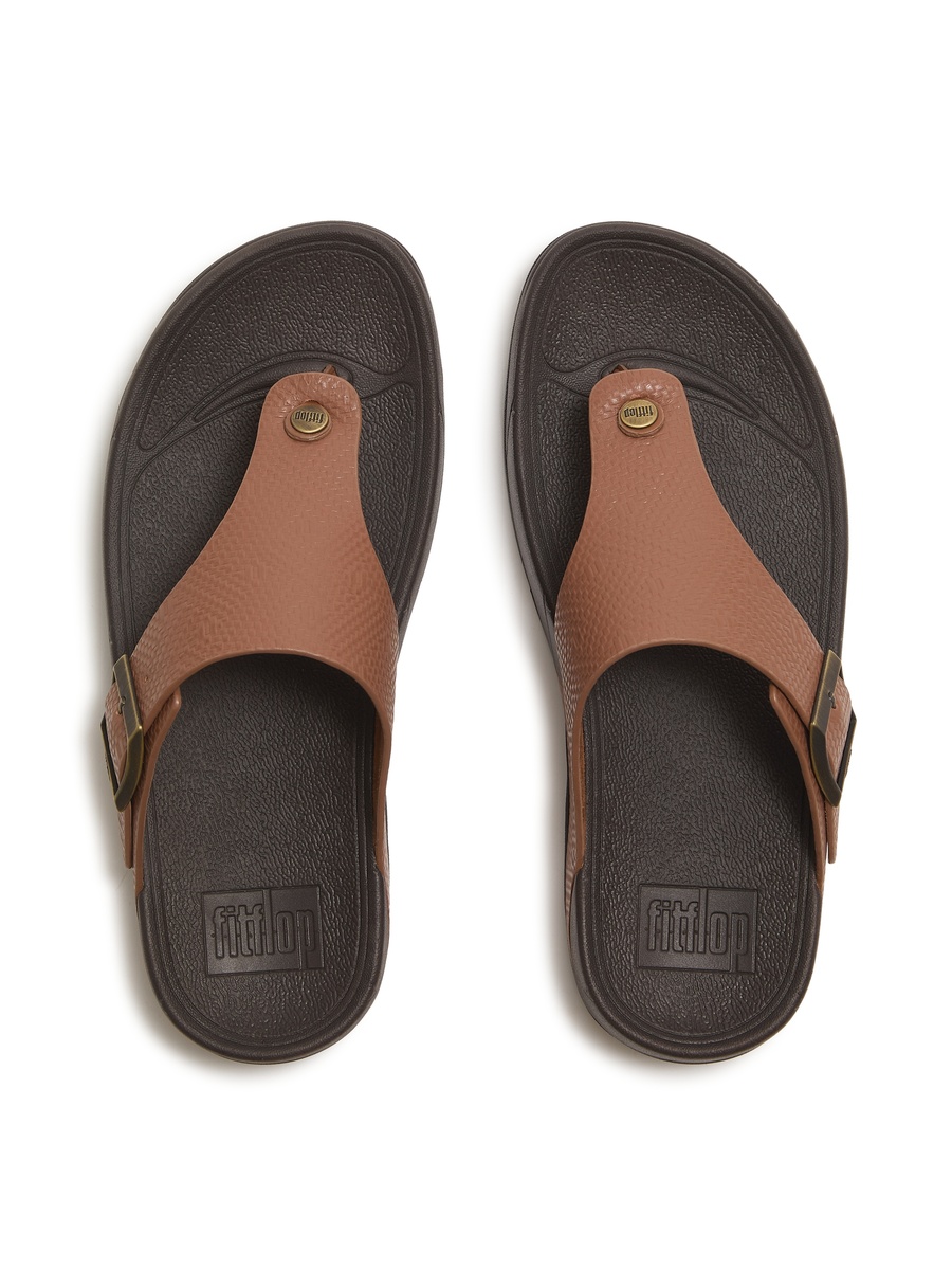 Trakk II Buckle Emboss-Leather Sandals
