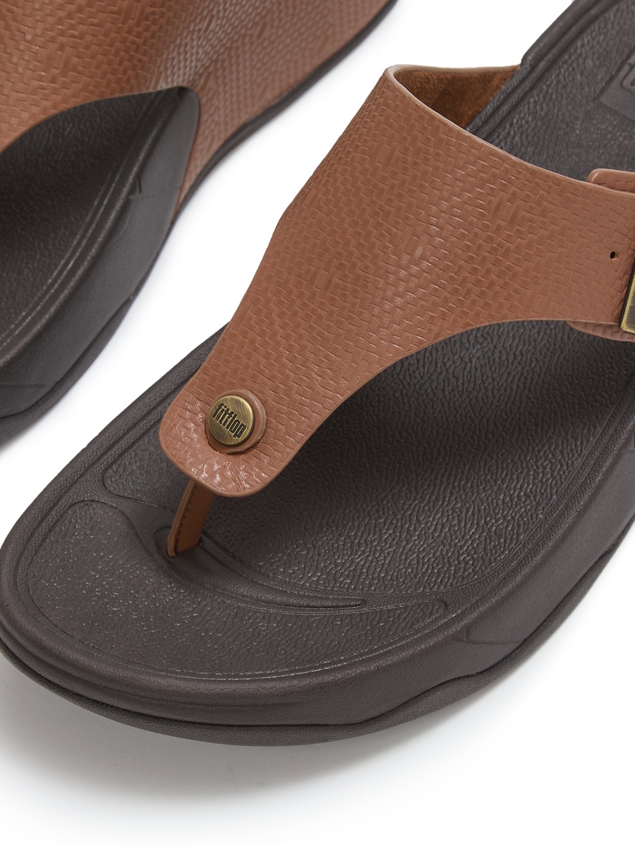 Trakk II Buckle Emboss-Leather Sandals