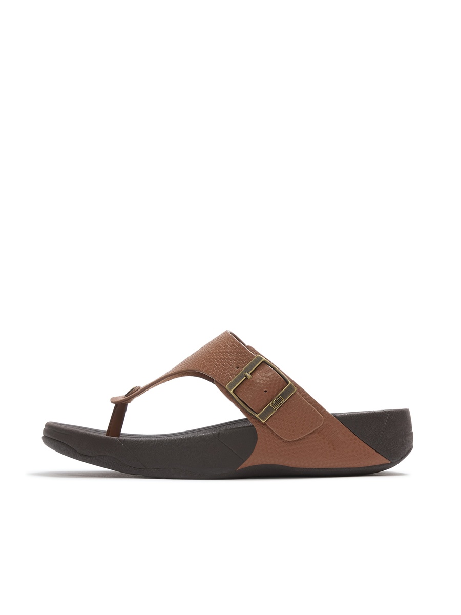 Trakk II Buckle Emboss-Leather Sandals