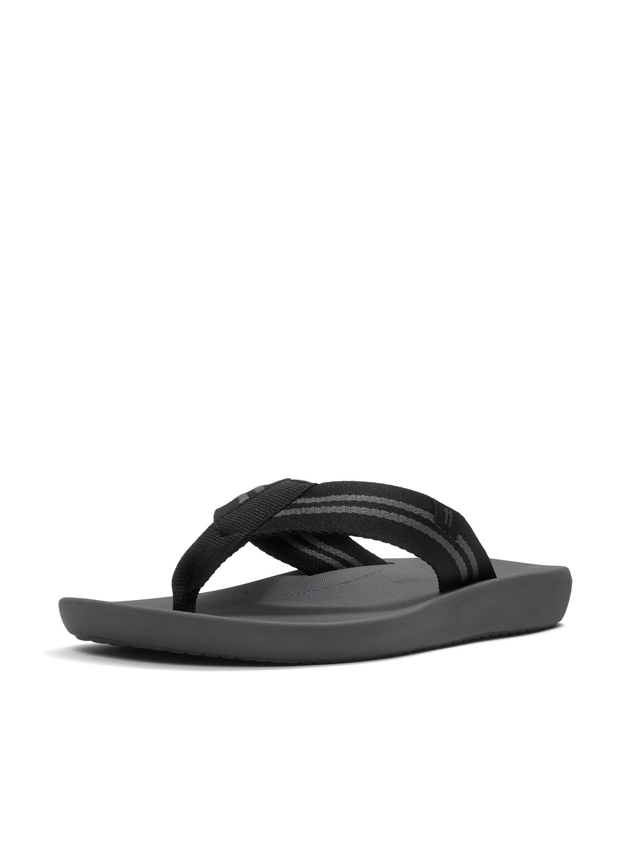 Men iQushion Two-Stripe Webbing Strap Flip Flops