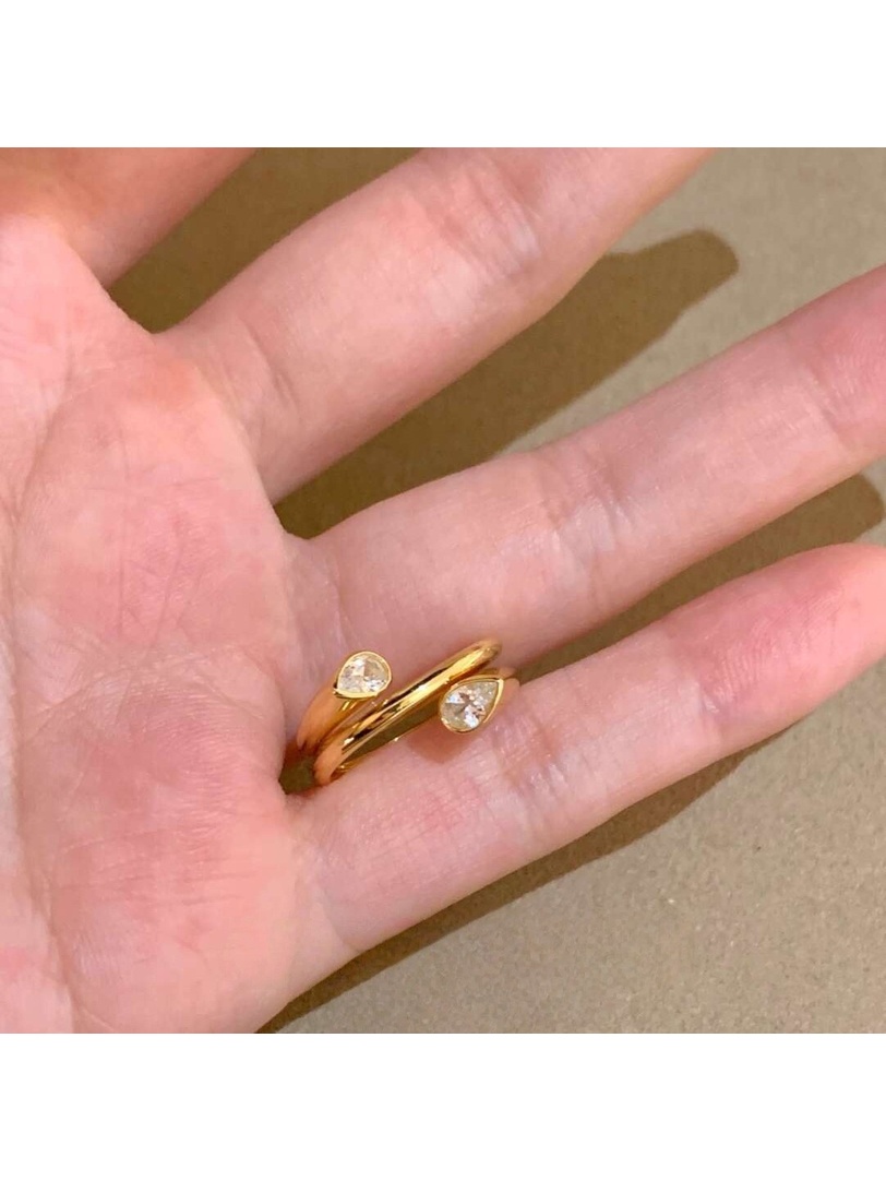 Gold Teardrop Ring
