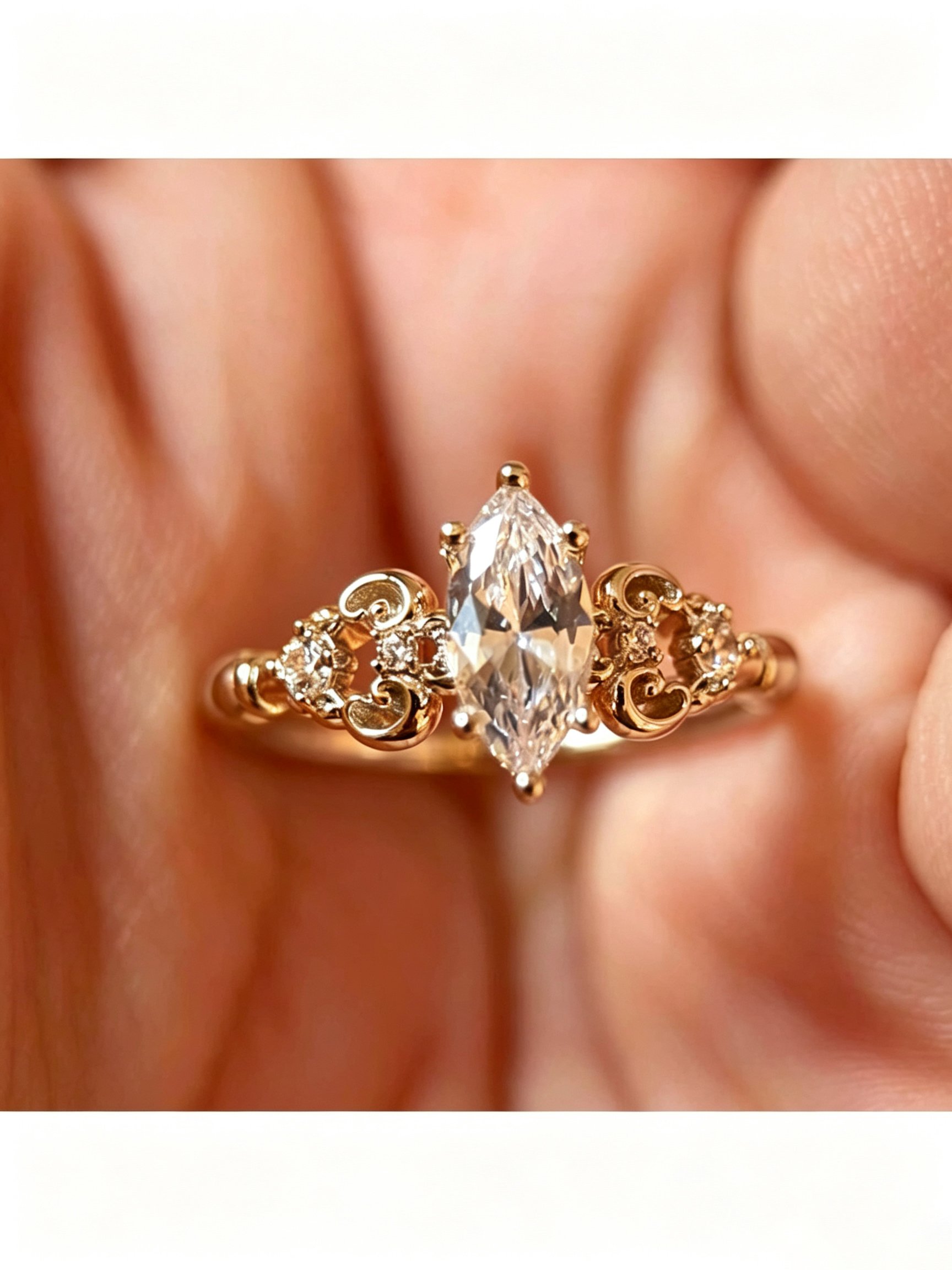 Gold Marquise Ring