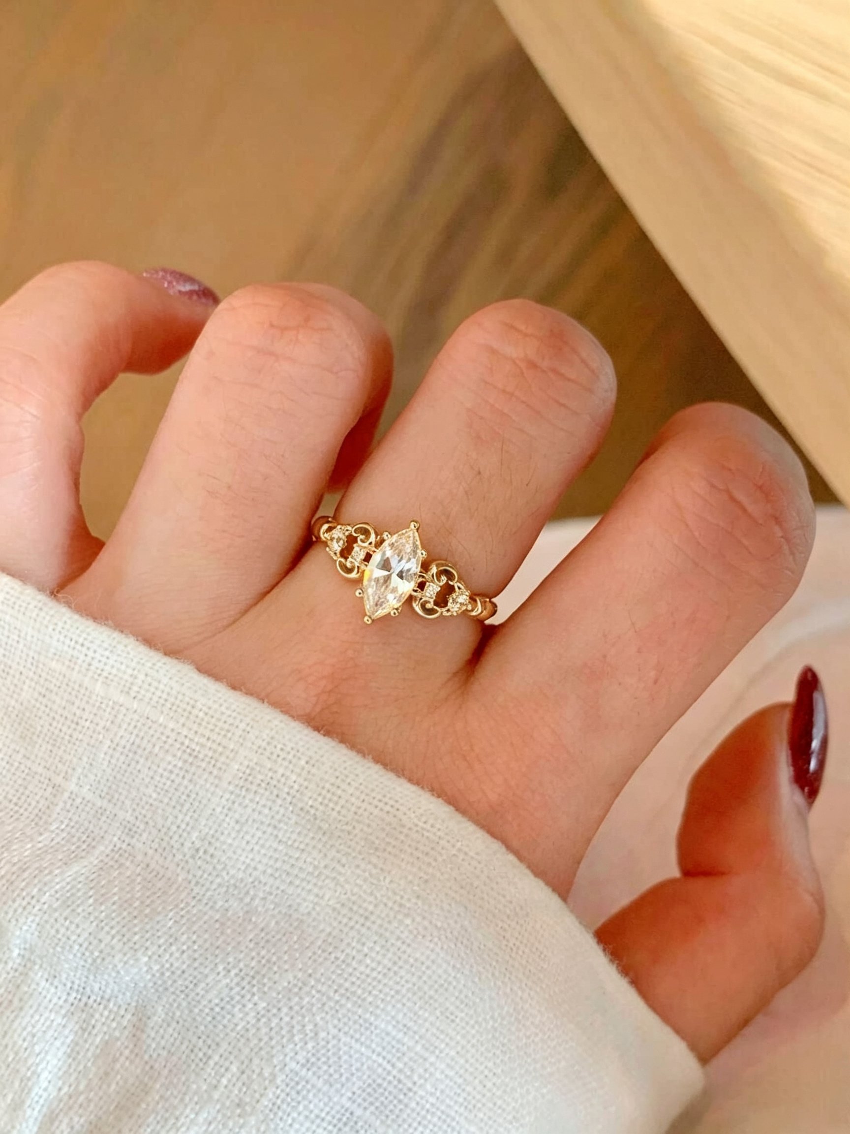 Gold Marquise Ring