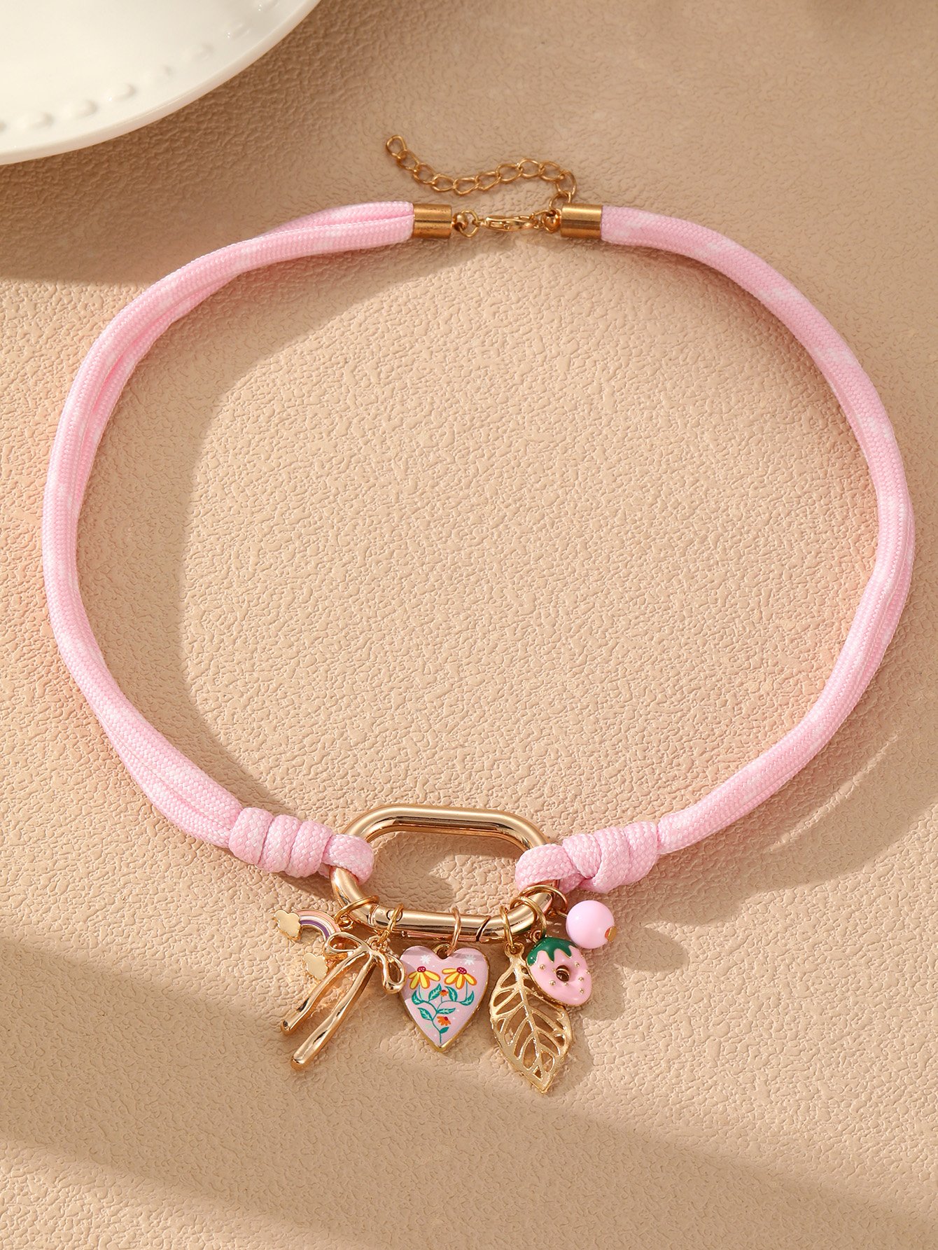 Multi-Charm Weave Necklace