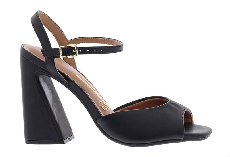 Black Ankle Strap High Heel Sandals