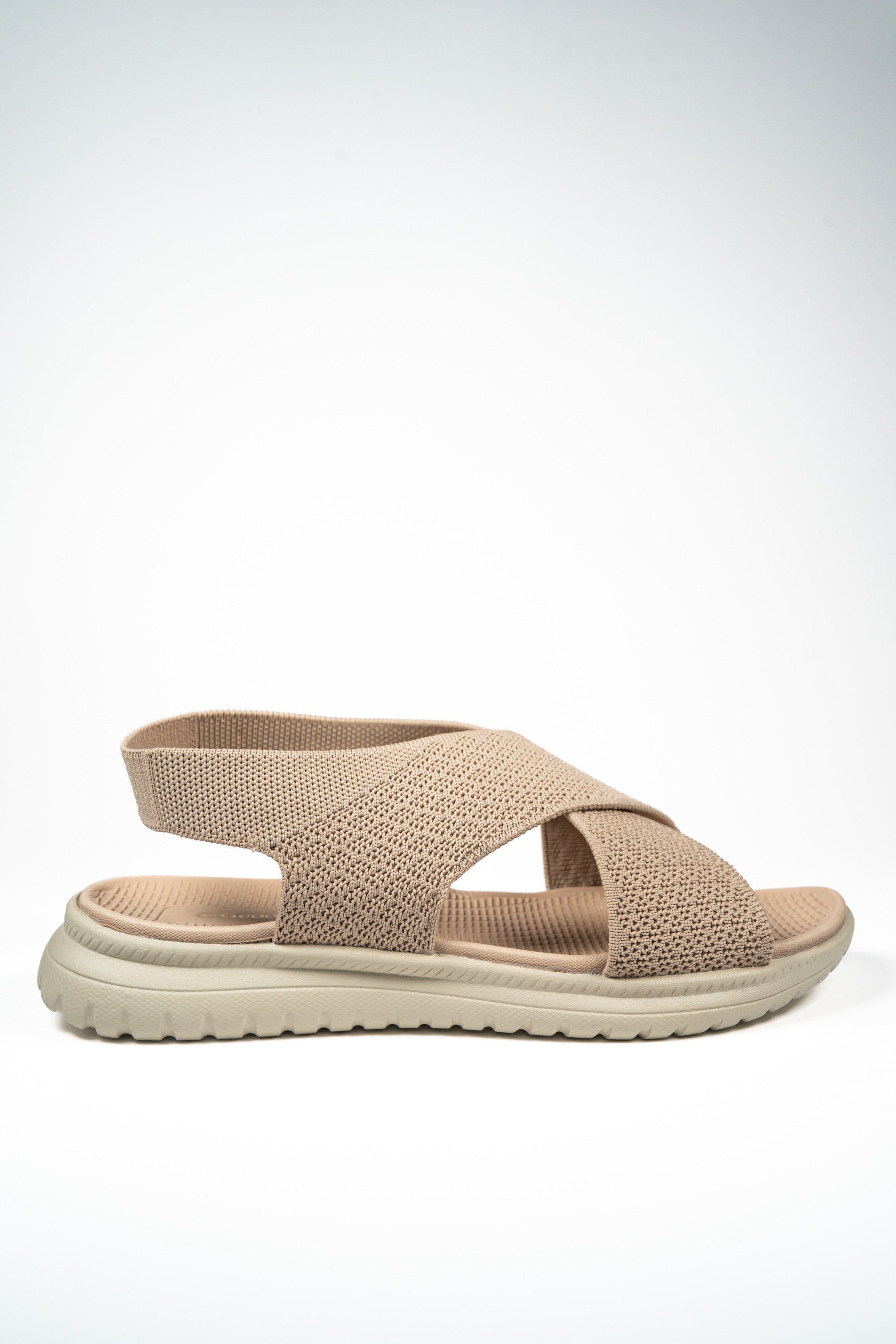 Beige Knitted Comfort Sandals