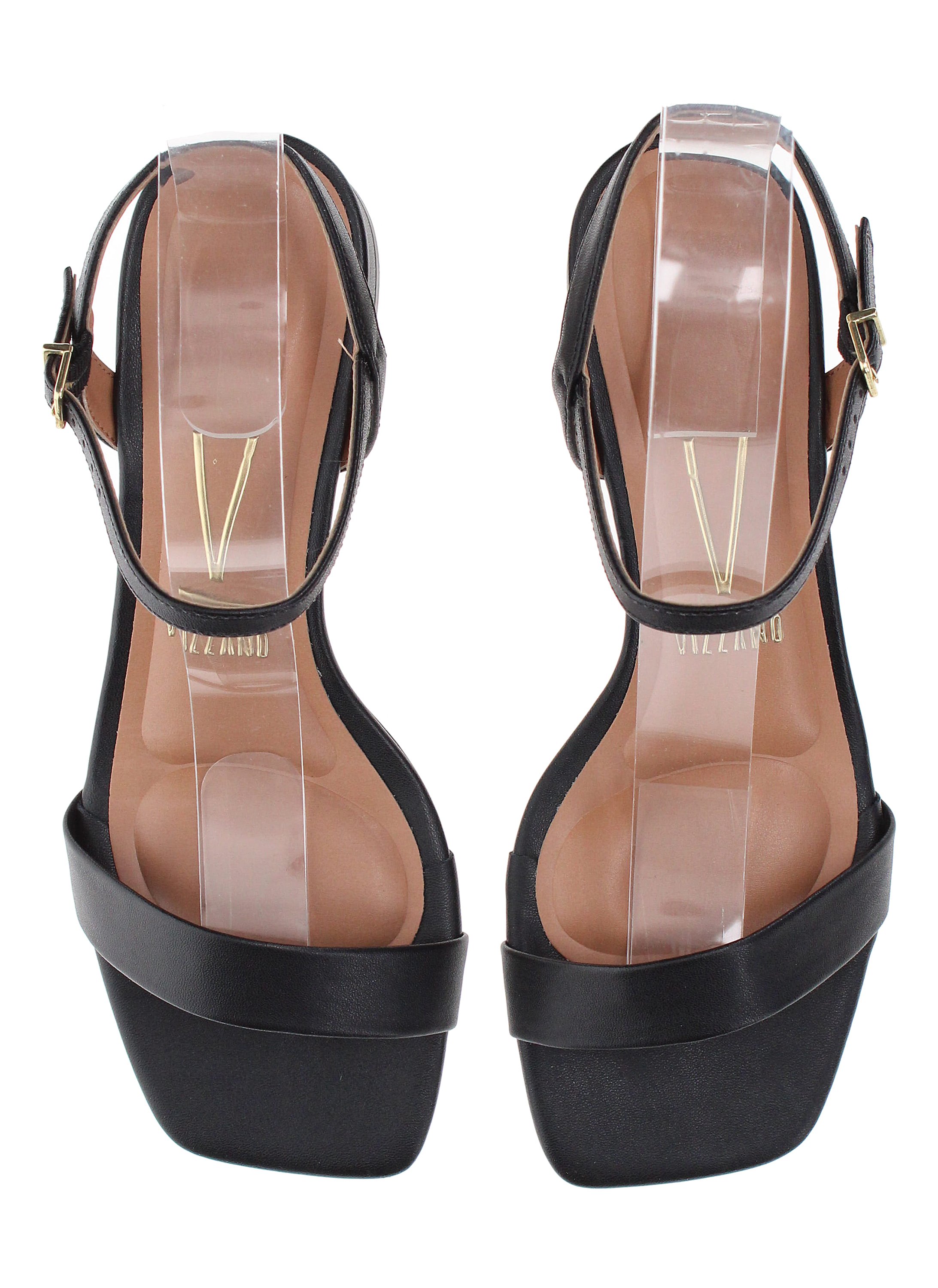 Black Low Heel Sandals