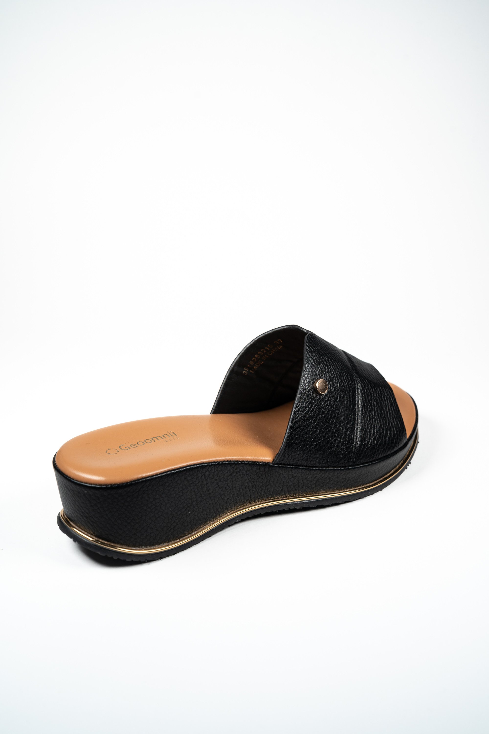 Black Slip-On Comfort Sandals