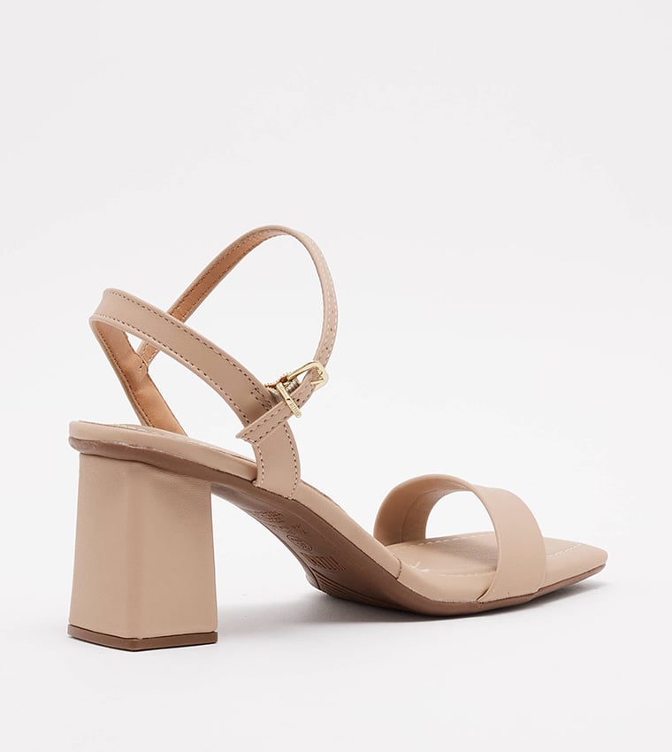 Beige High Heel Sandals