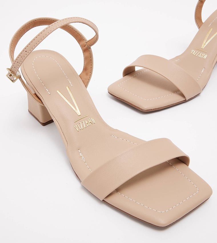 Beige High Heel Sandals