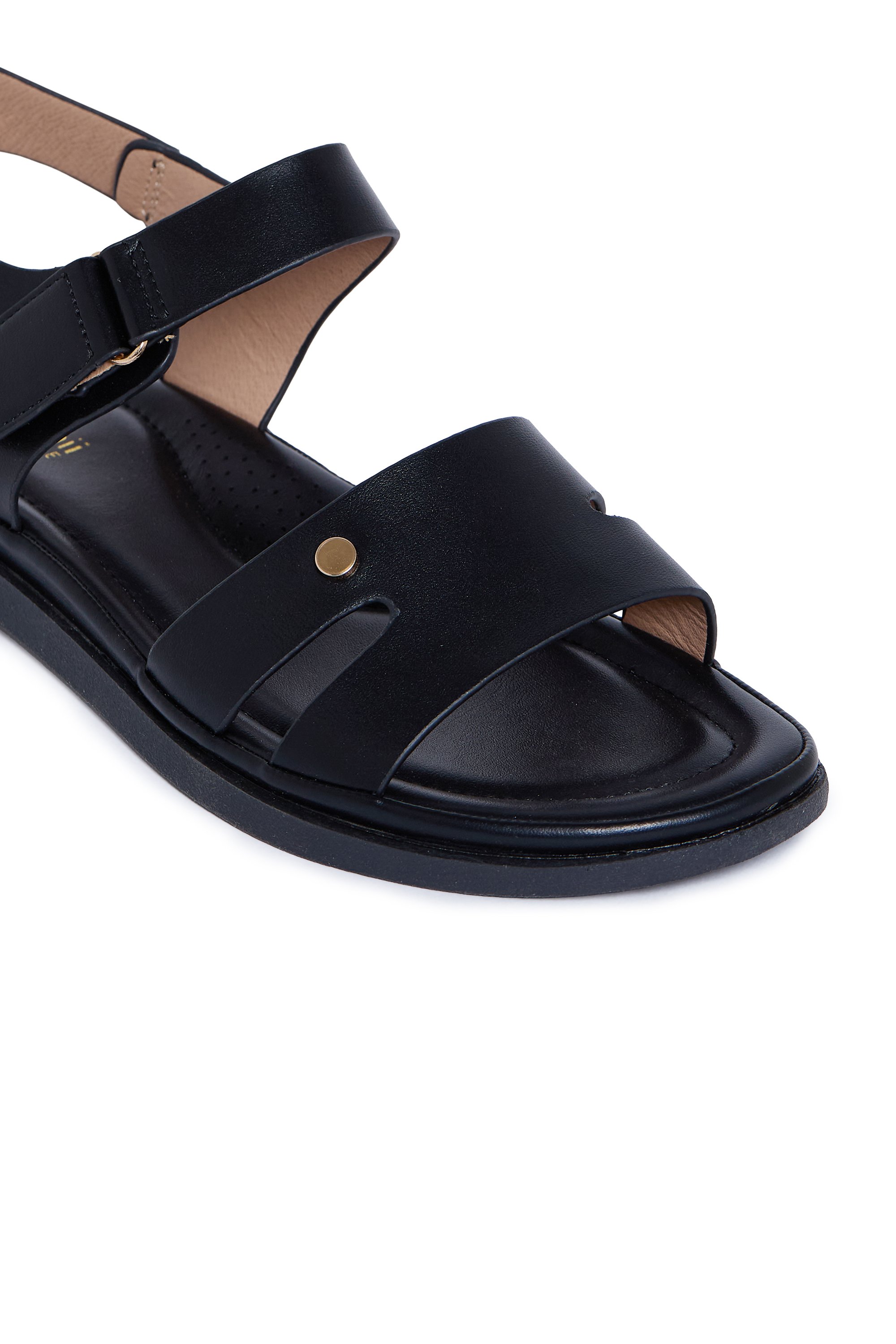 Black Flat Comfort Sandals