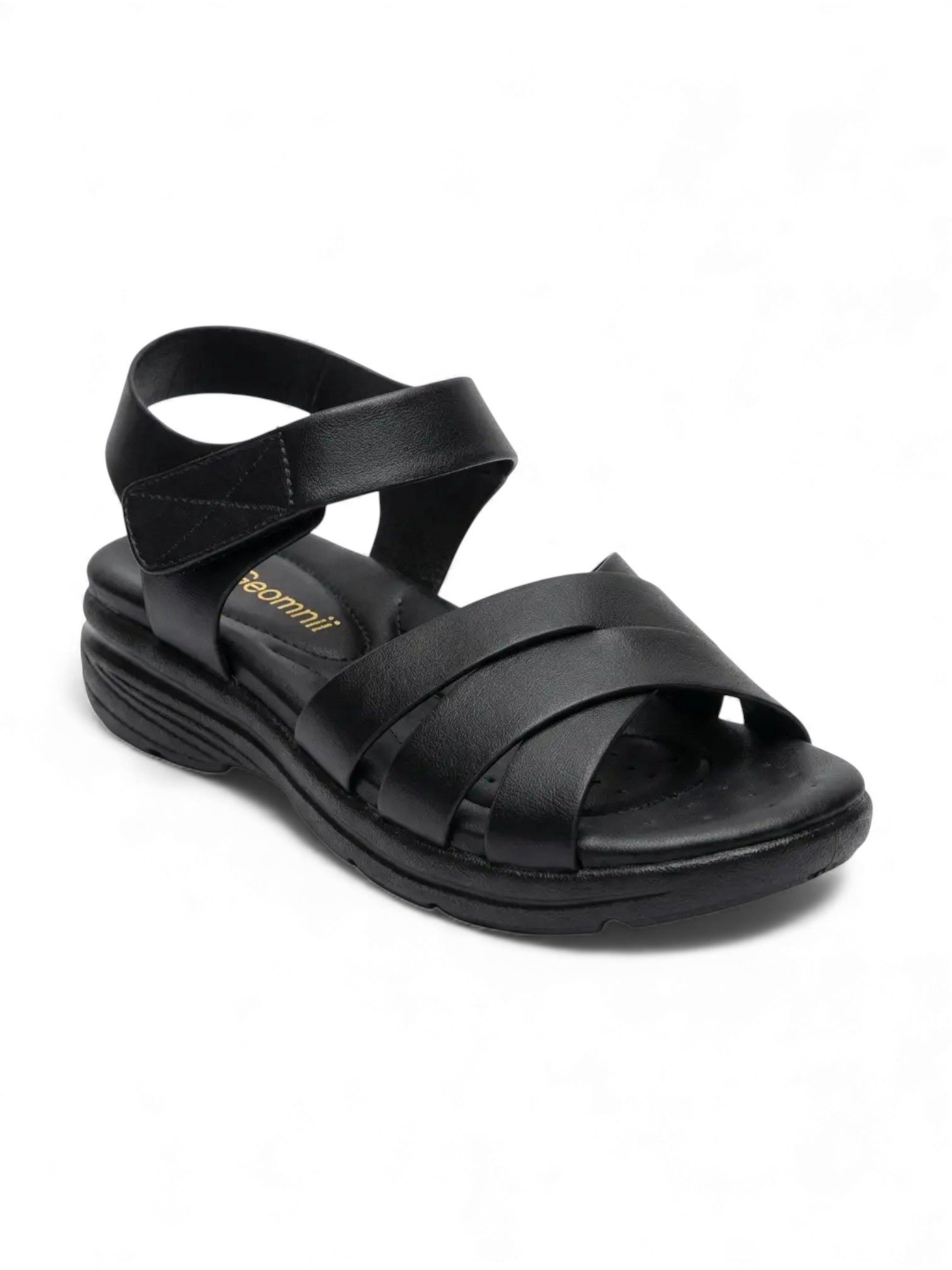 Black Flat Comfort Sandals
