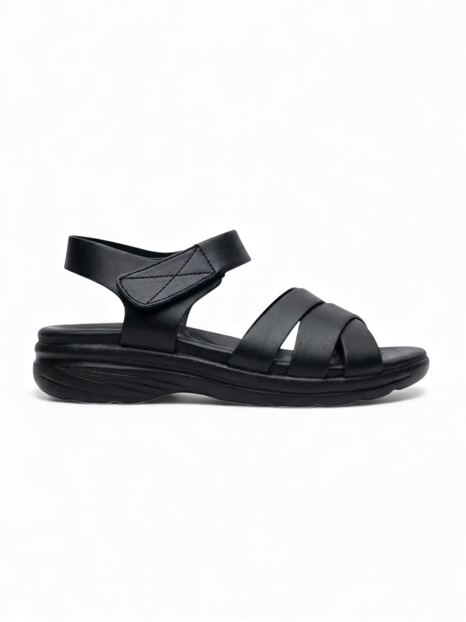 Black Flat Comfort Sandals