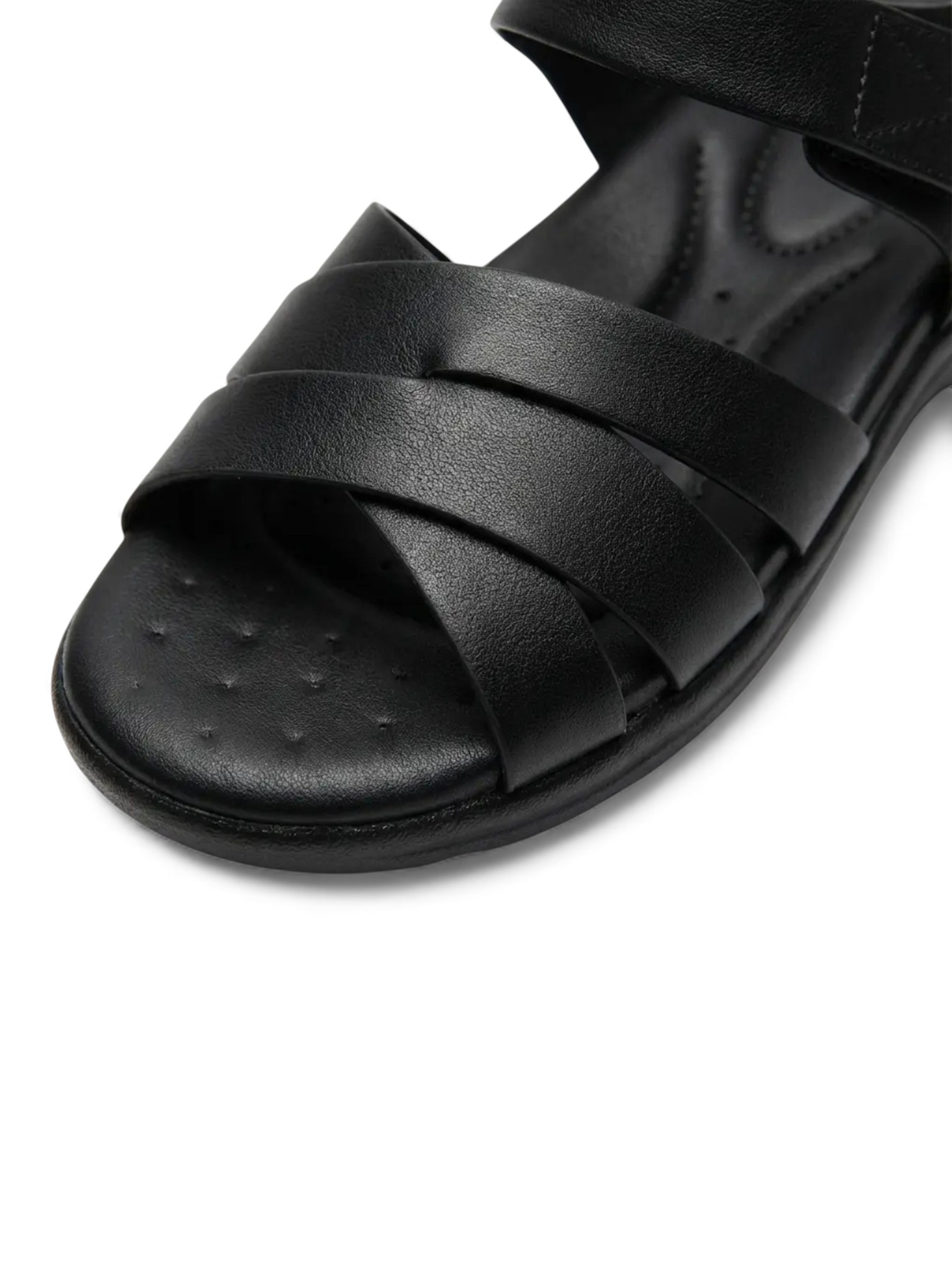 Black Flat Comfort Sandals