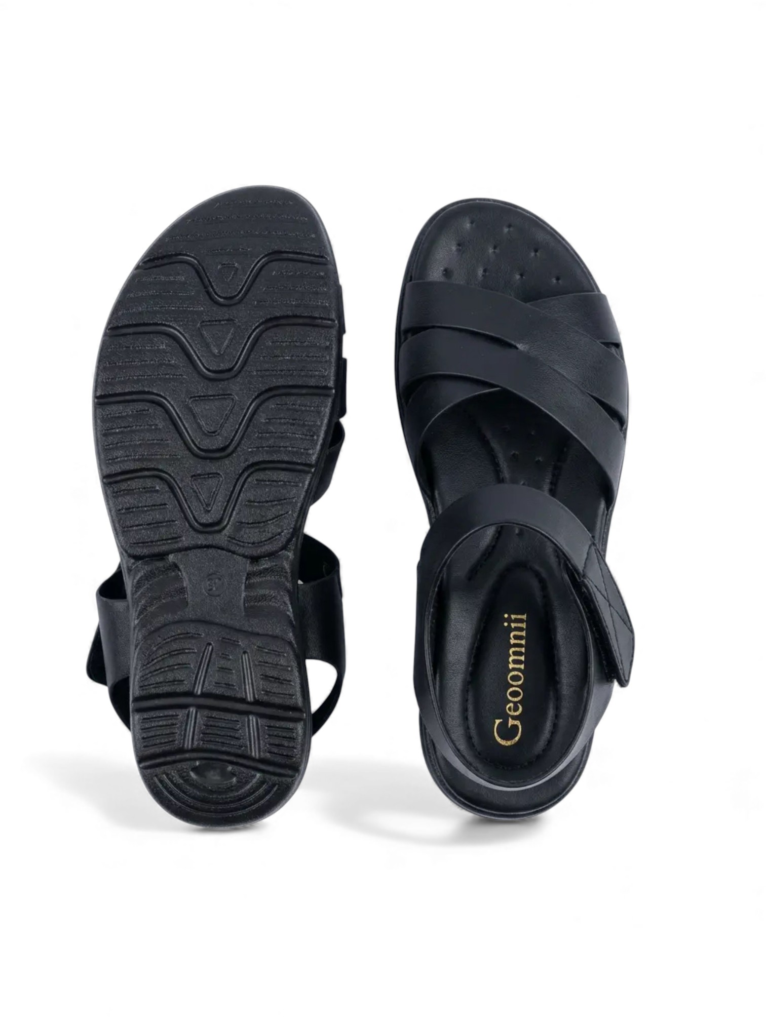 Black Flat Comfort Sandals