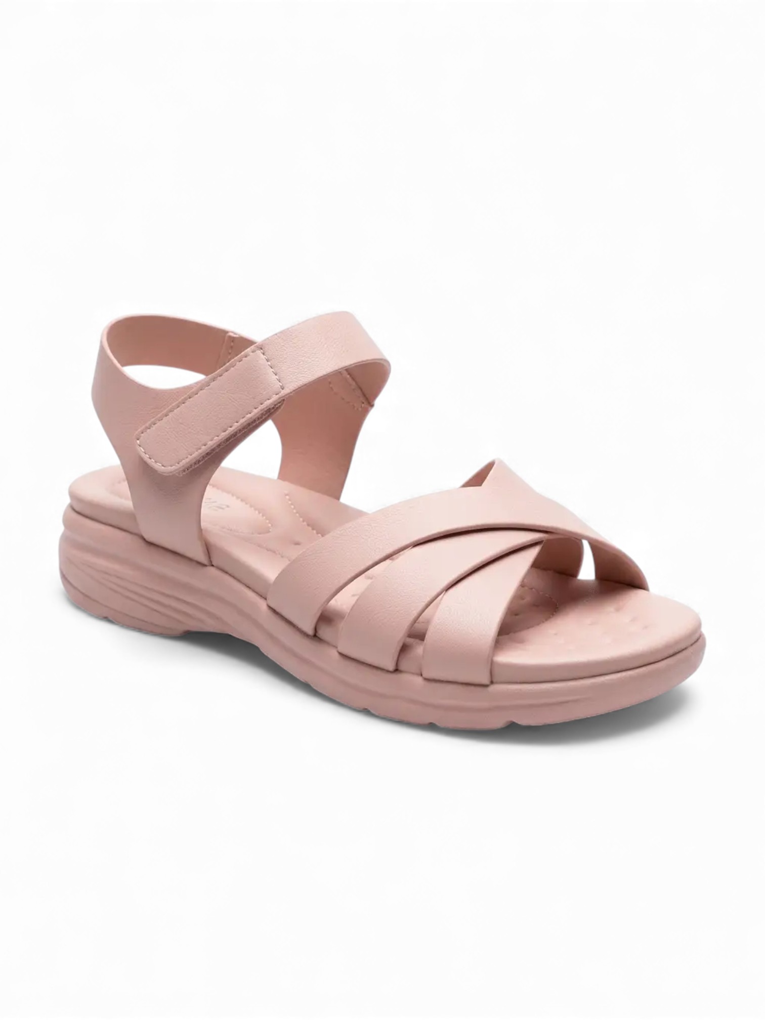 Red Comfort Sandals with Adjustable Strap
