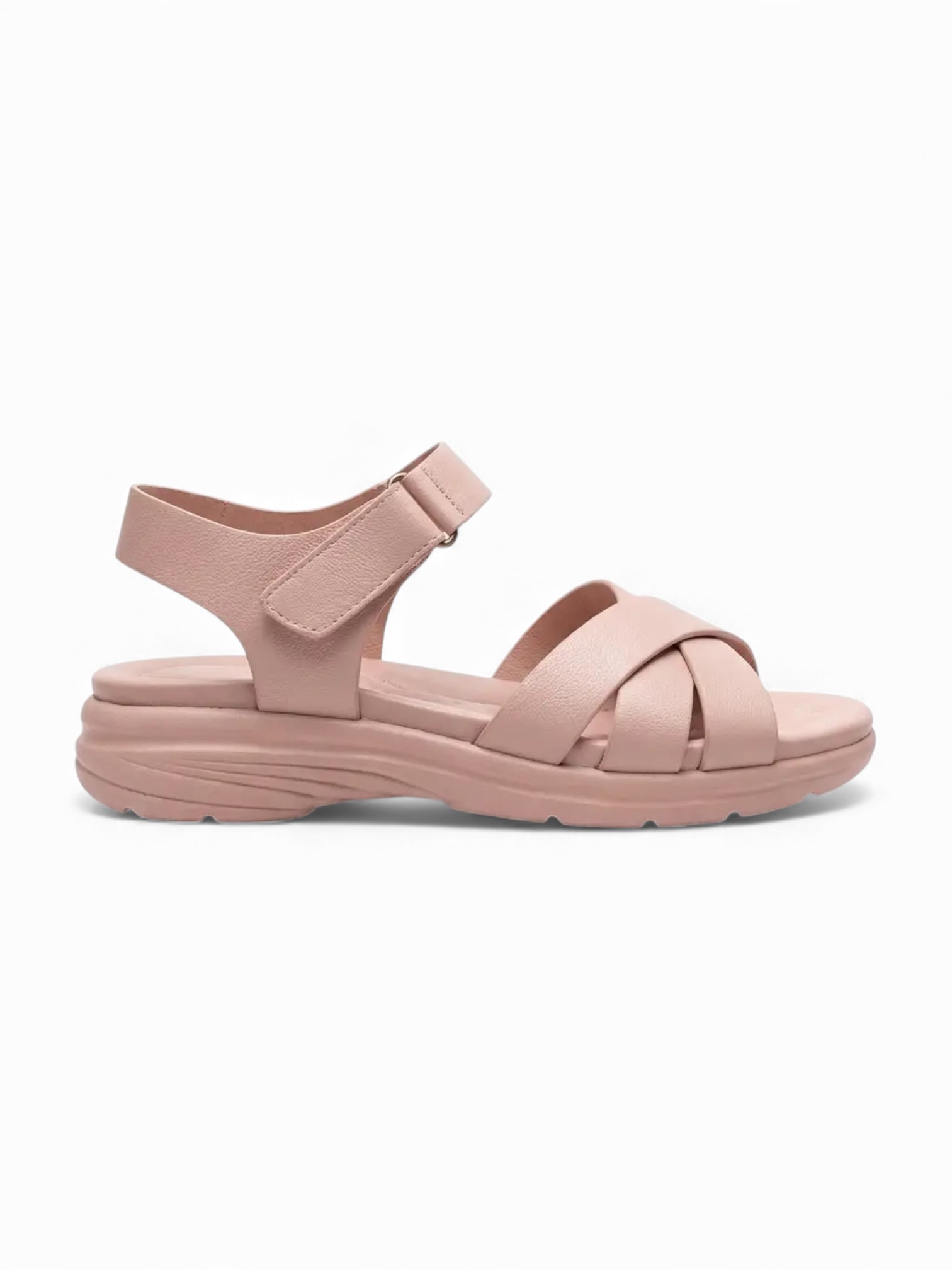 Red Comfort Sandals with Adjustable Strap