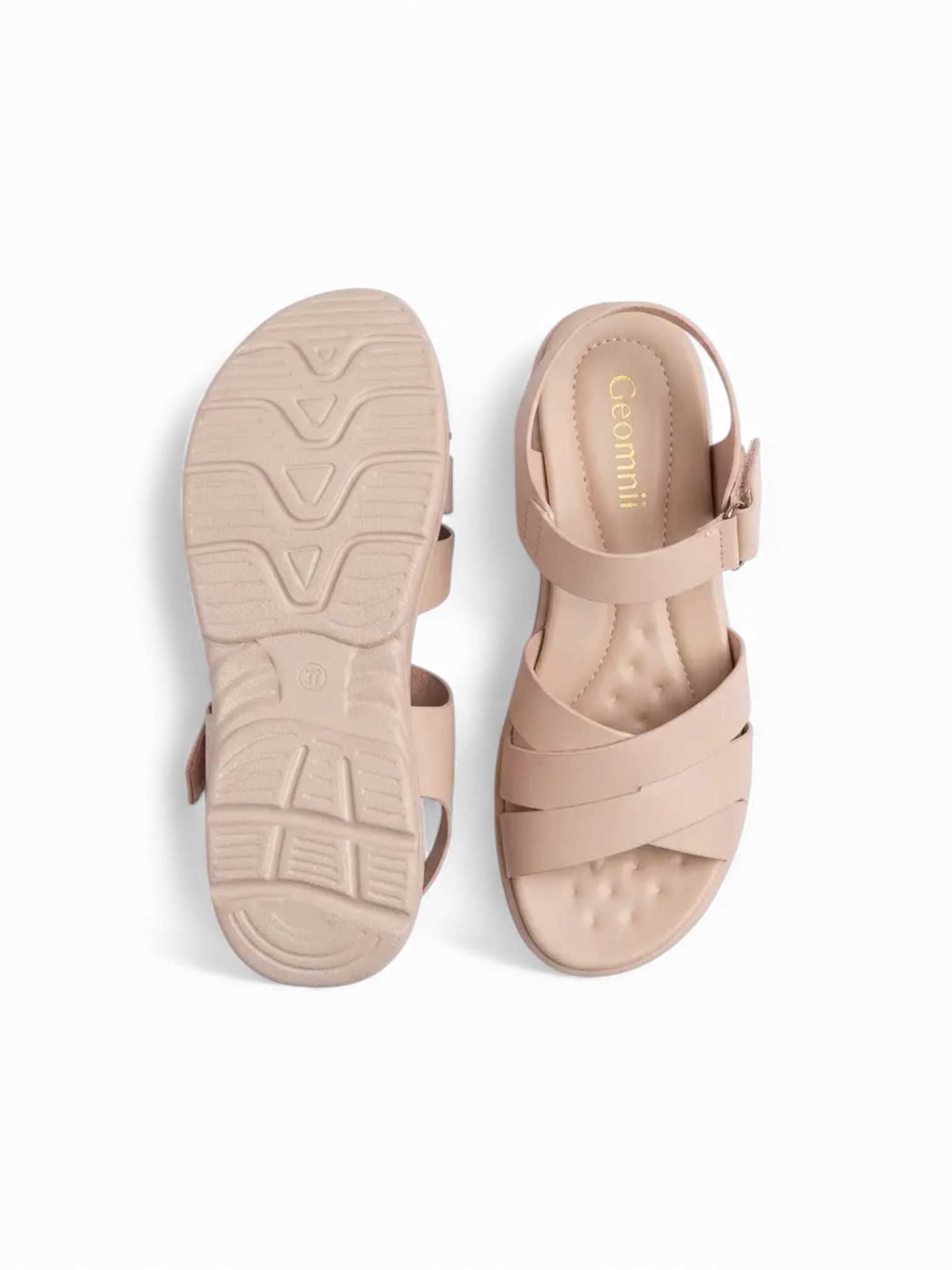 Red Comfort Sandals with Adjustable Strap