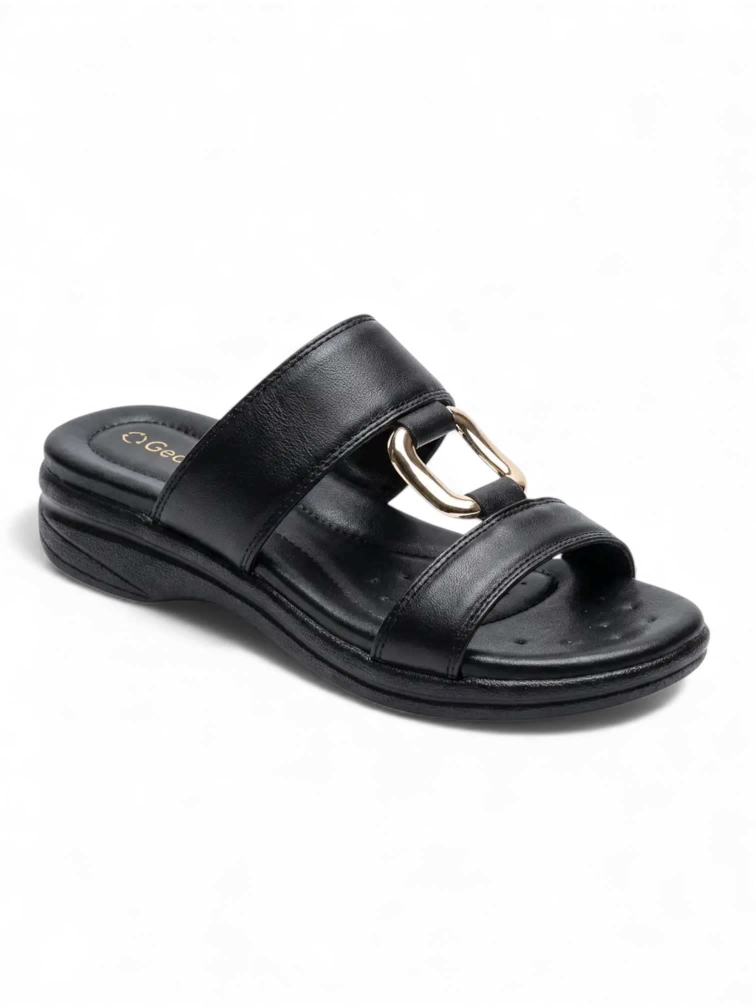Black Flat Comfort Slides