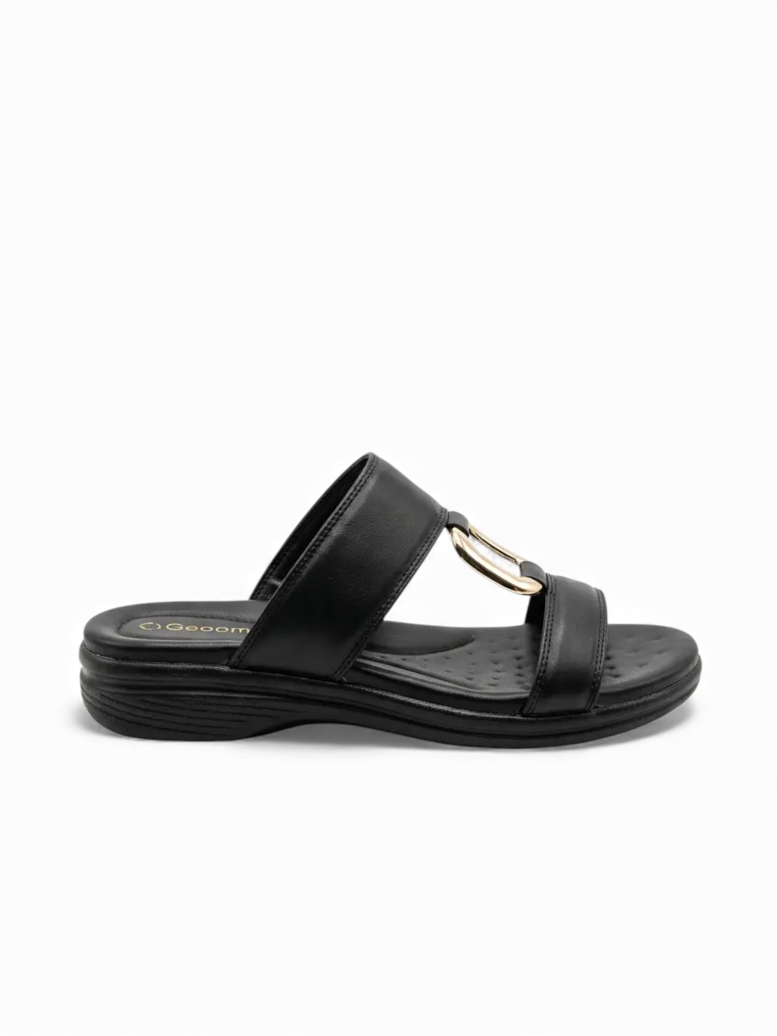 Black Flat Comfort Slides