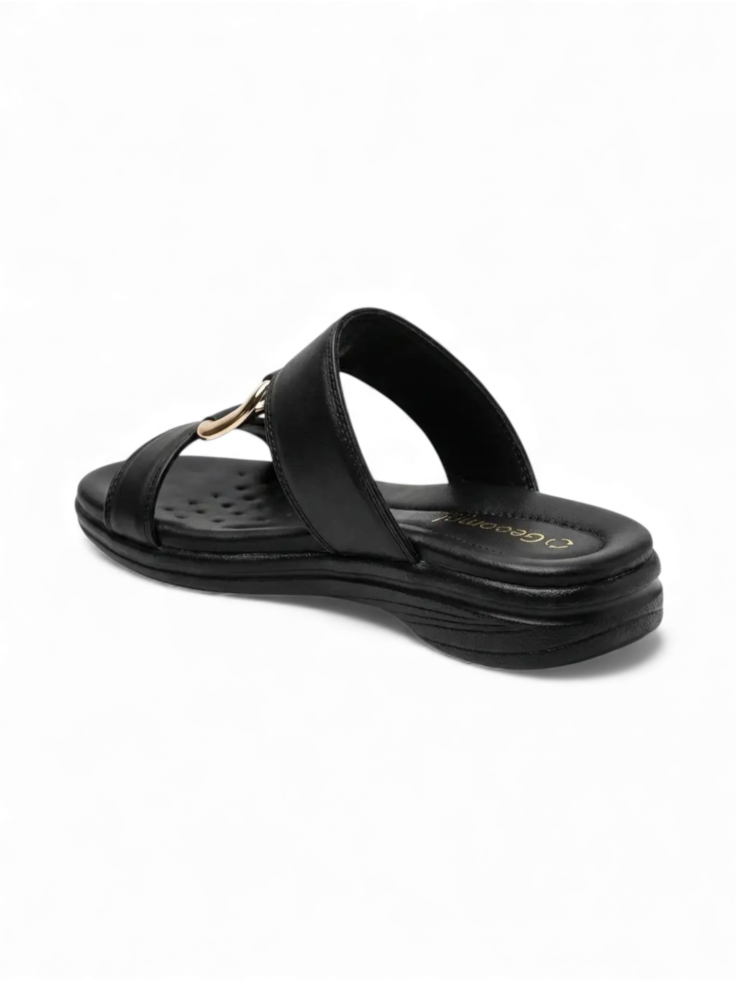 Black Flat Comfort Slides