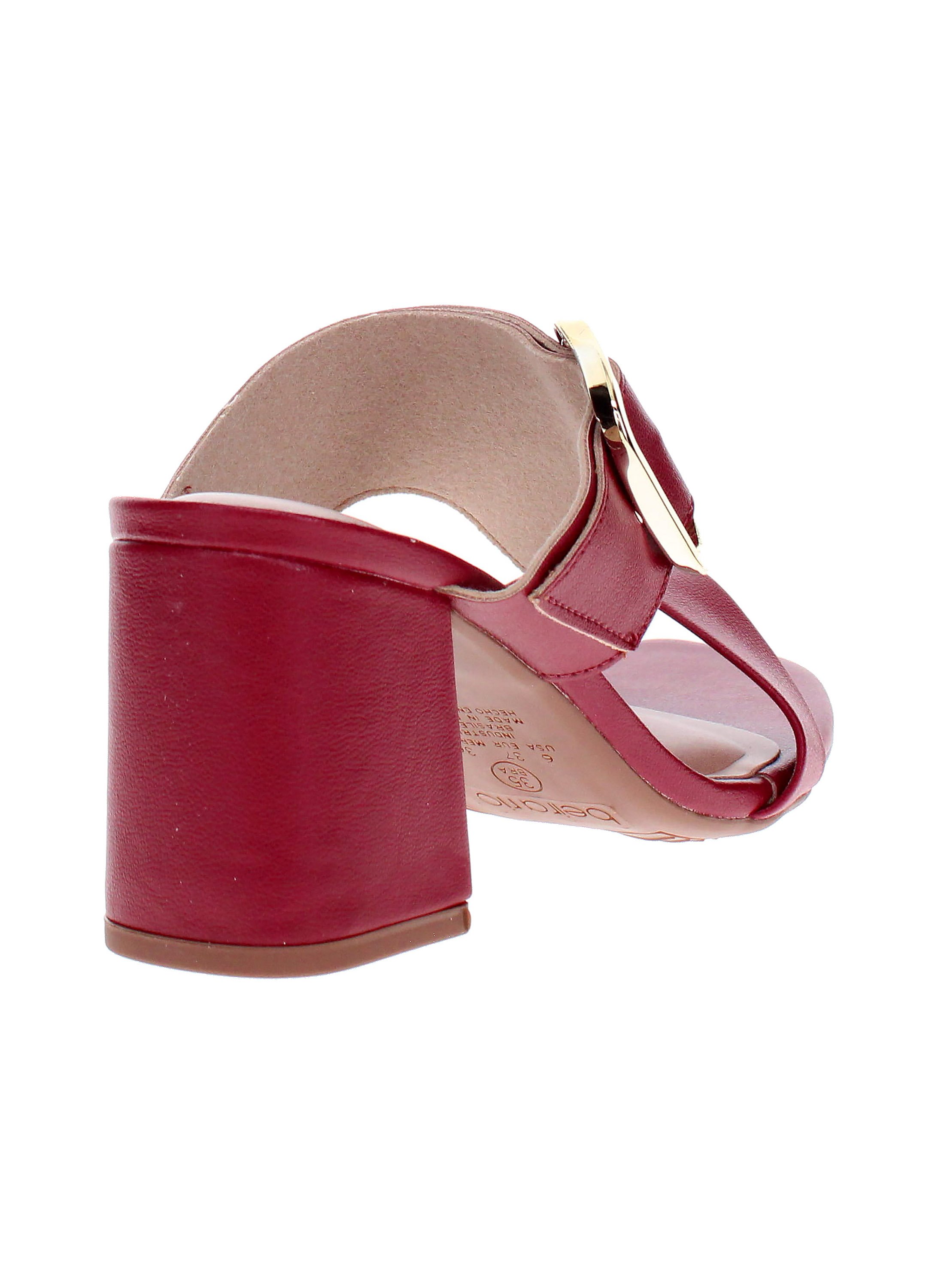 Red Mid-Heel Sandals