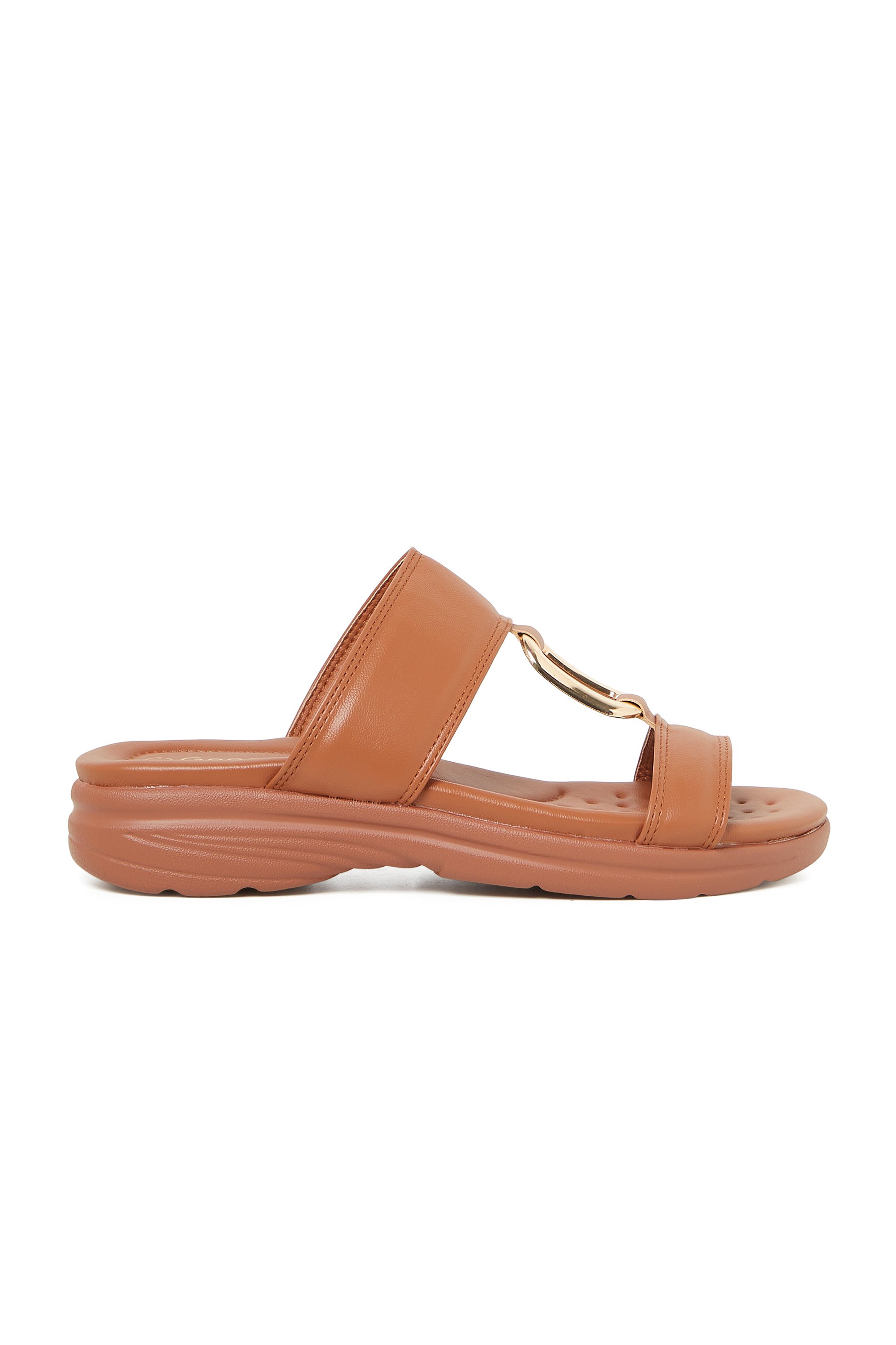 Tan Slip-On Comfort Sandals