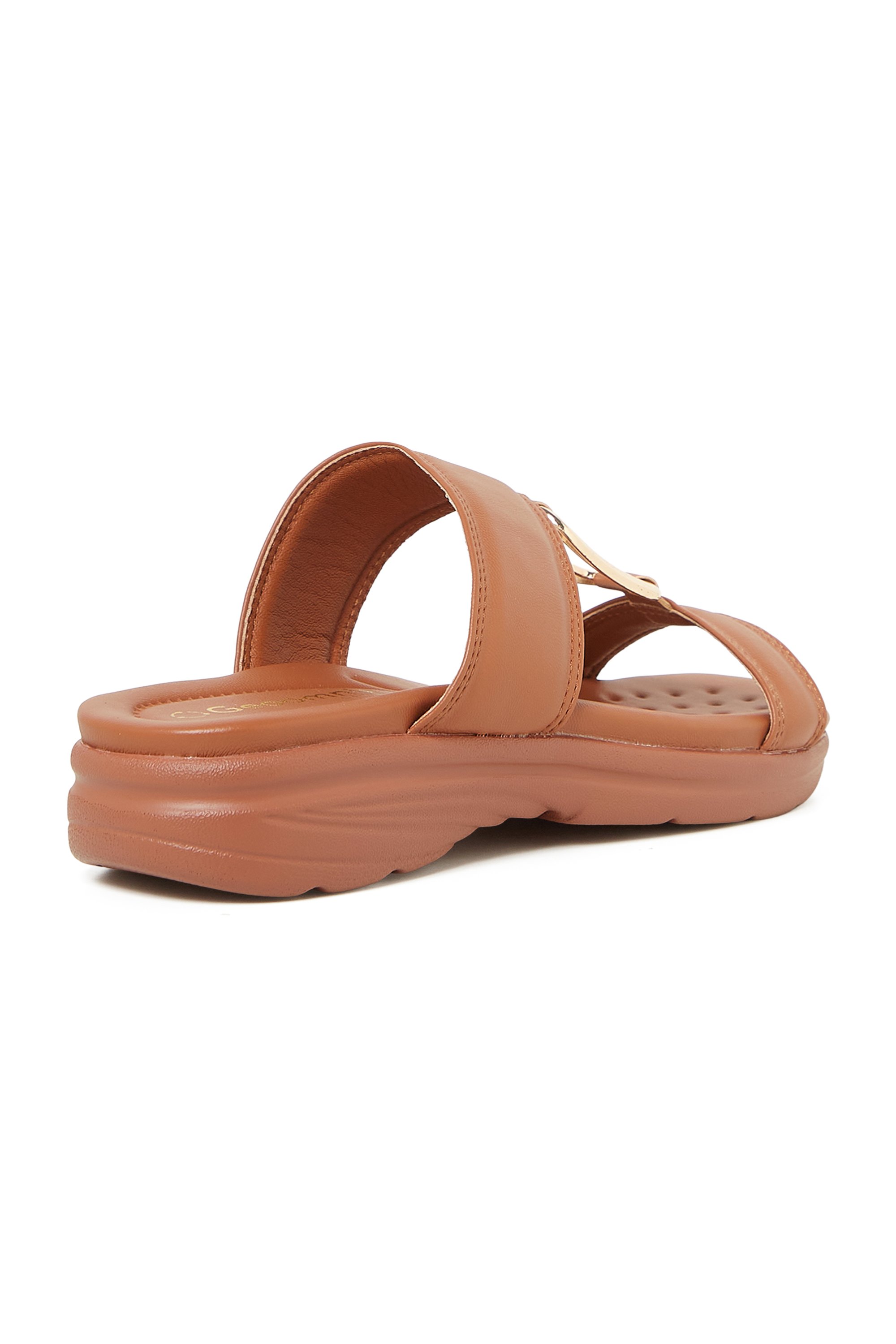 Tan Slip-On Comfort Sandals