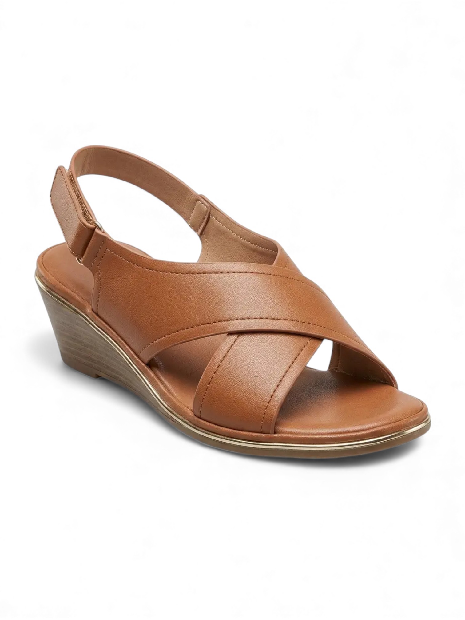 Tan Plain Heel Sandals