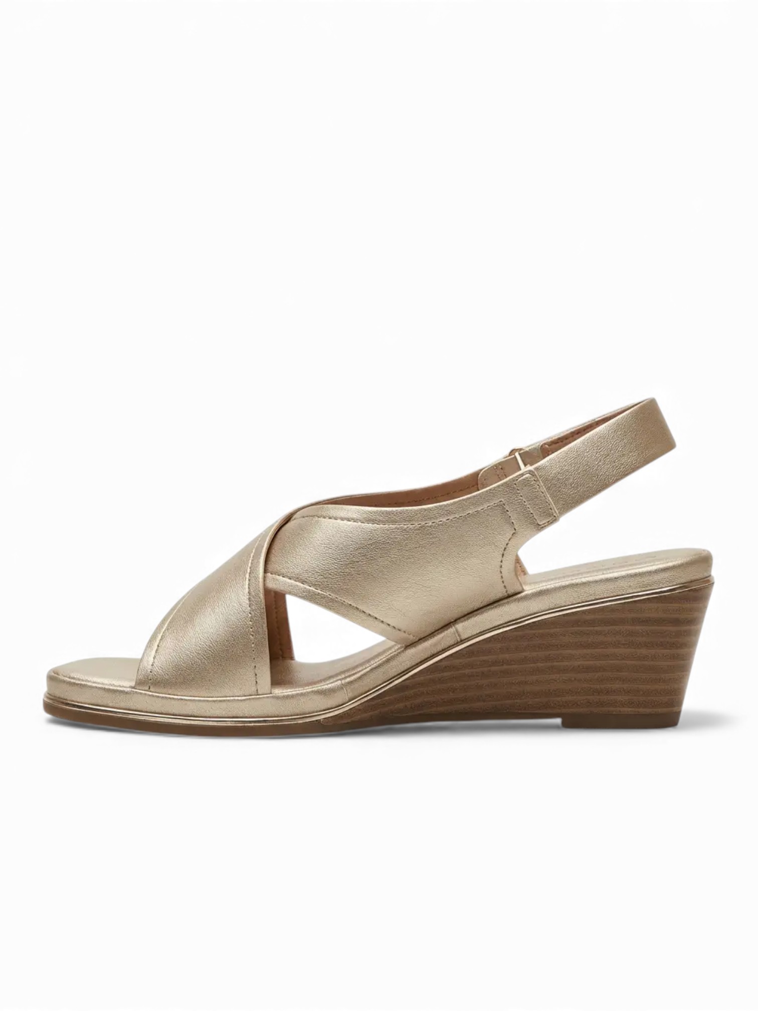 Gold Slingback Comfort Sandals