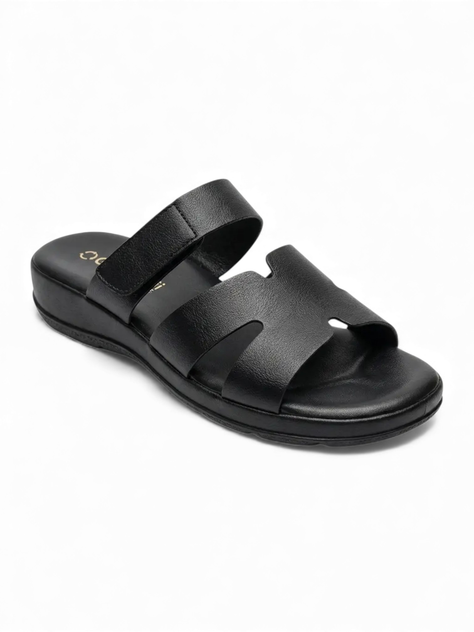 Black Flat Comfort Sandals