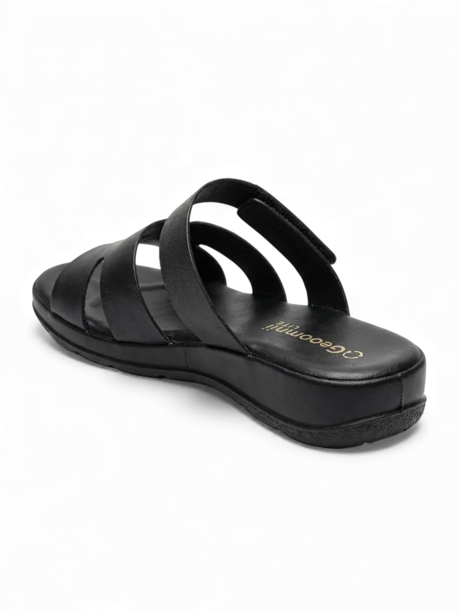 Black Flat Comfort Sandals