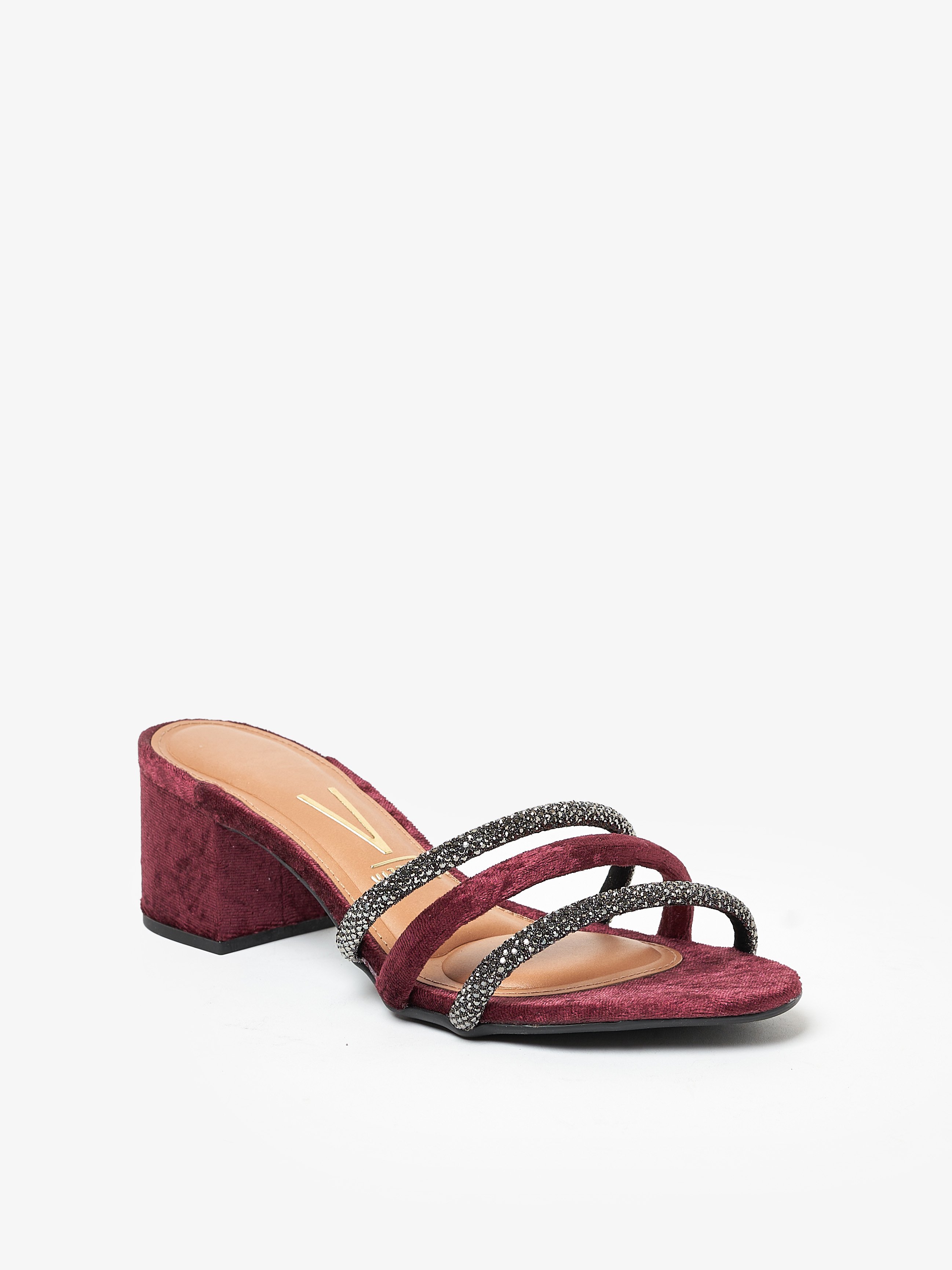 Embellished Mid-Heel Sandals
