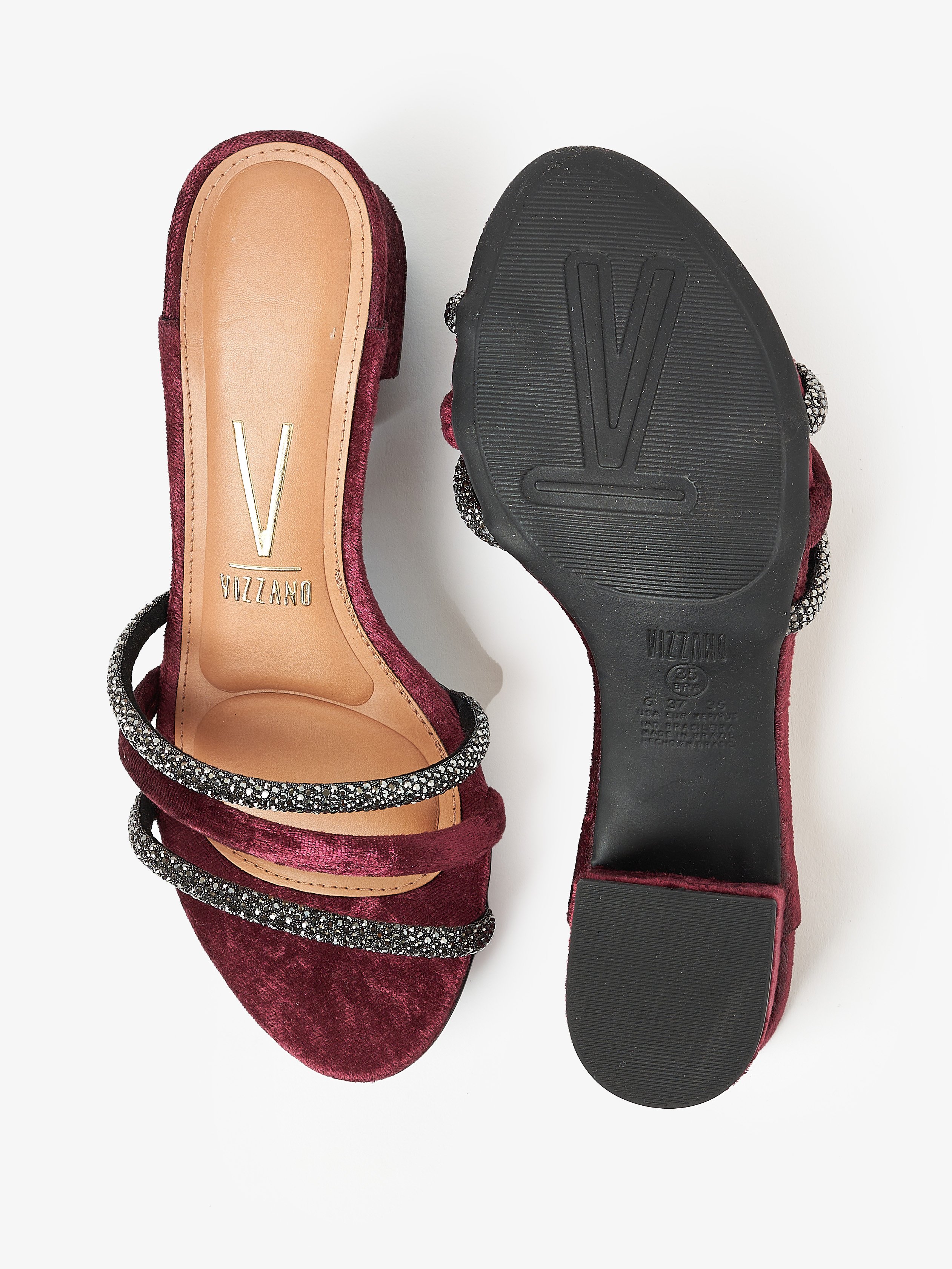 Embellished Mid-Heel Sandals