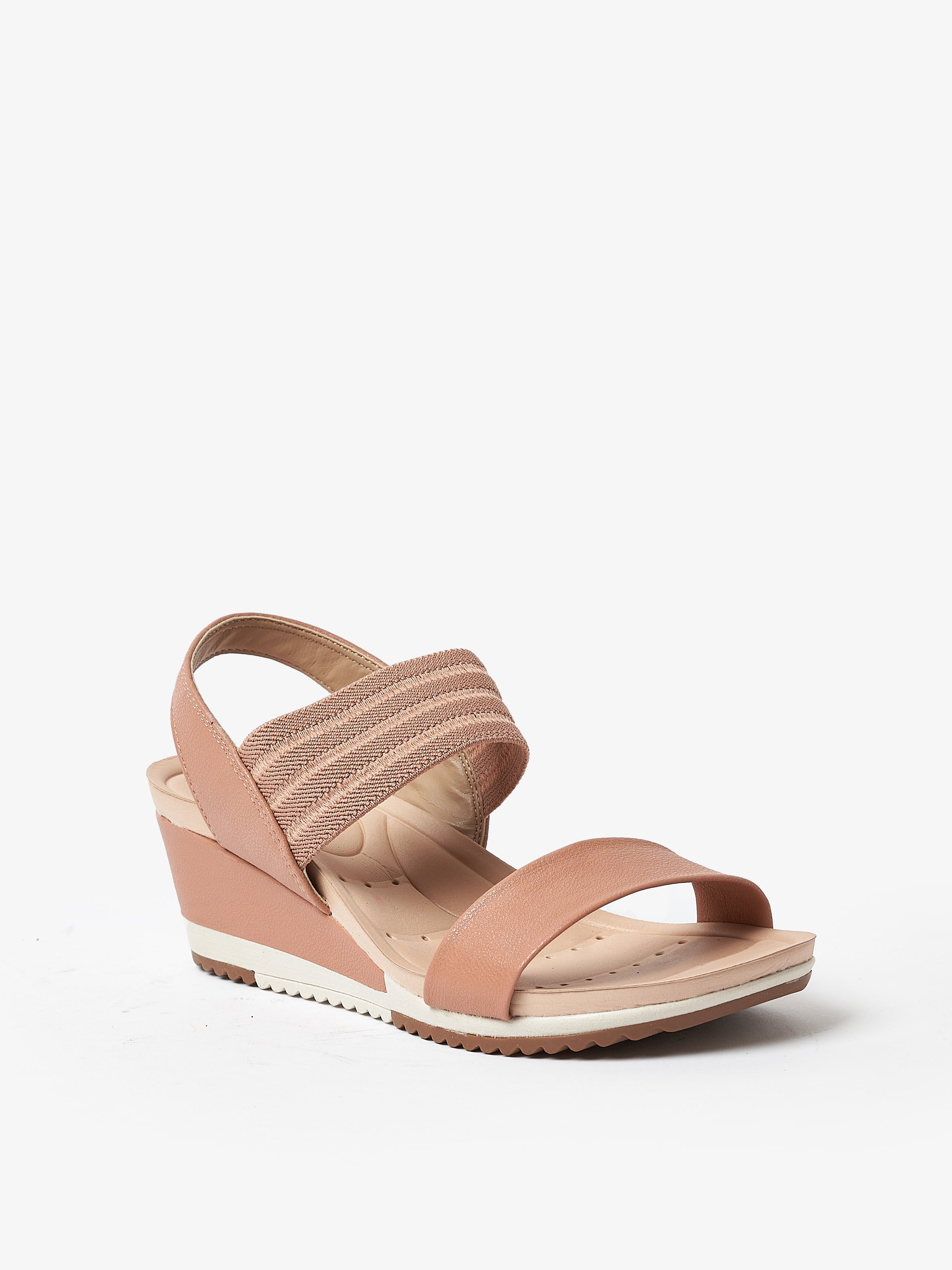 Nude Wedge Sandals