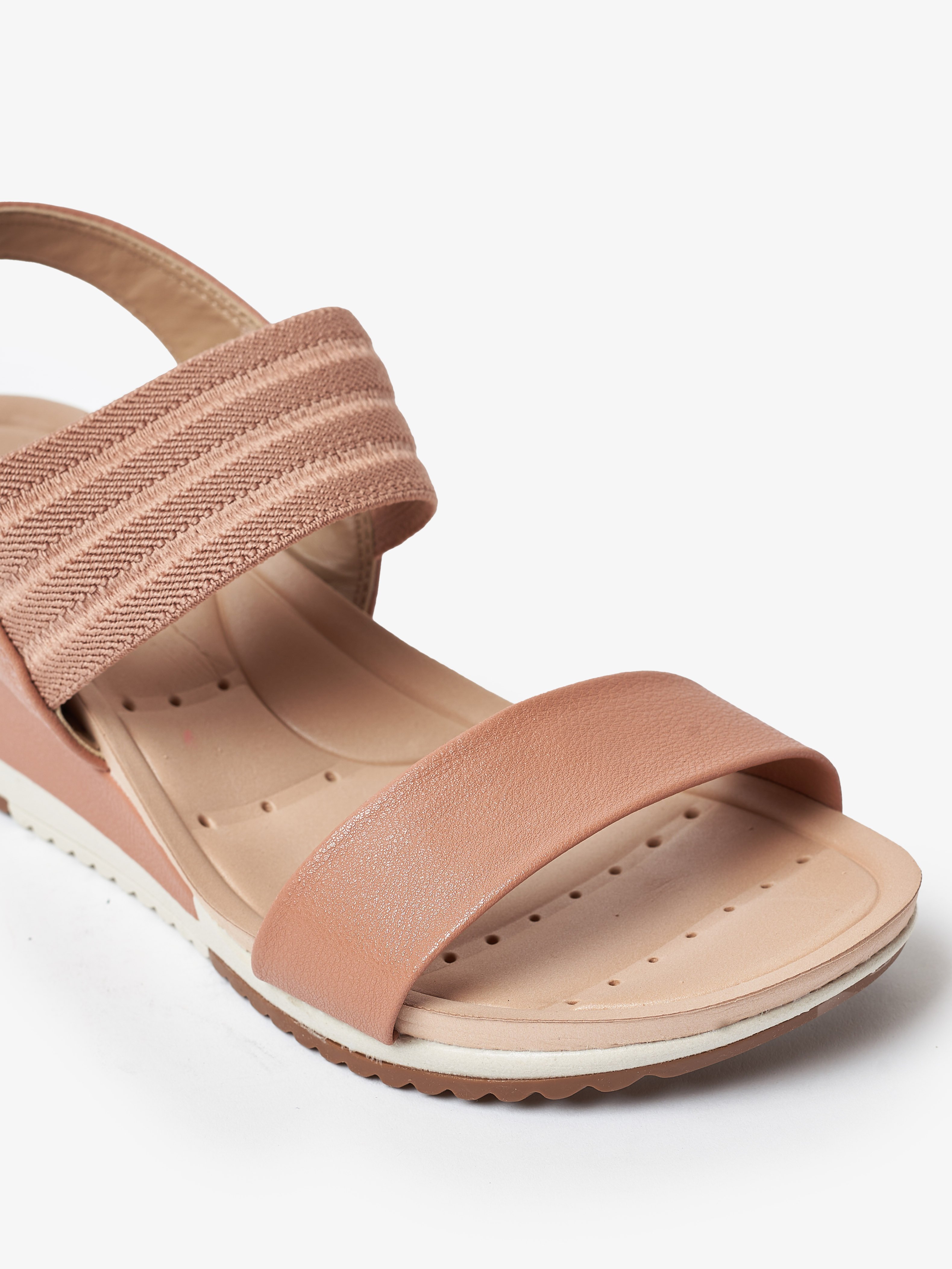 Nude Wedge Sandals