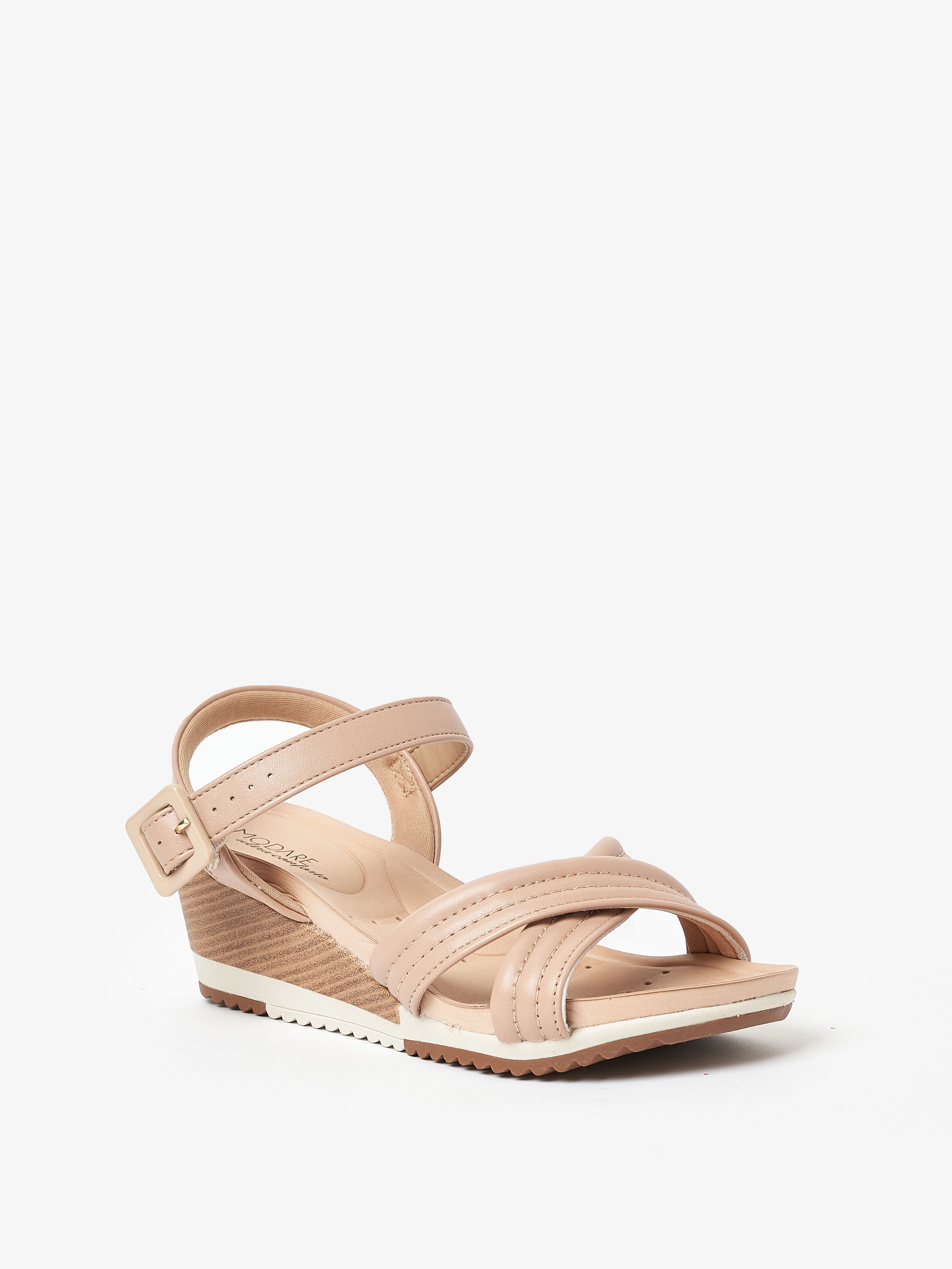 Beige Wedge Sandals