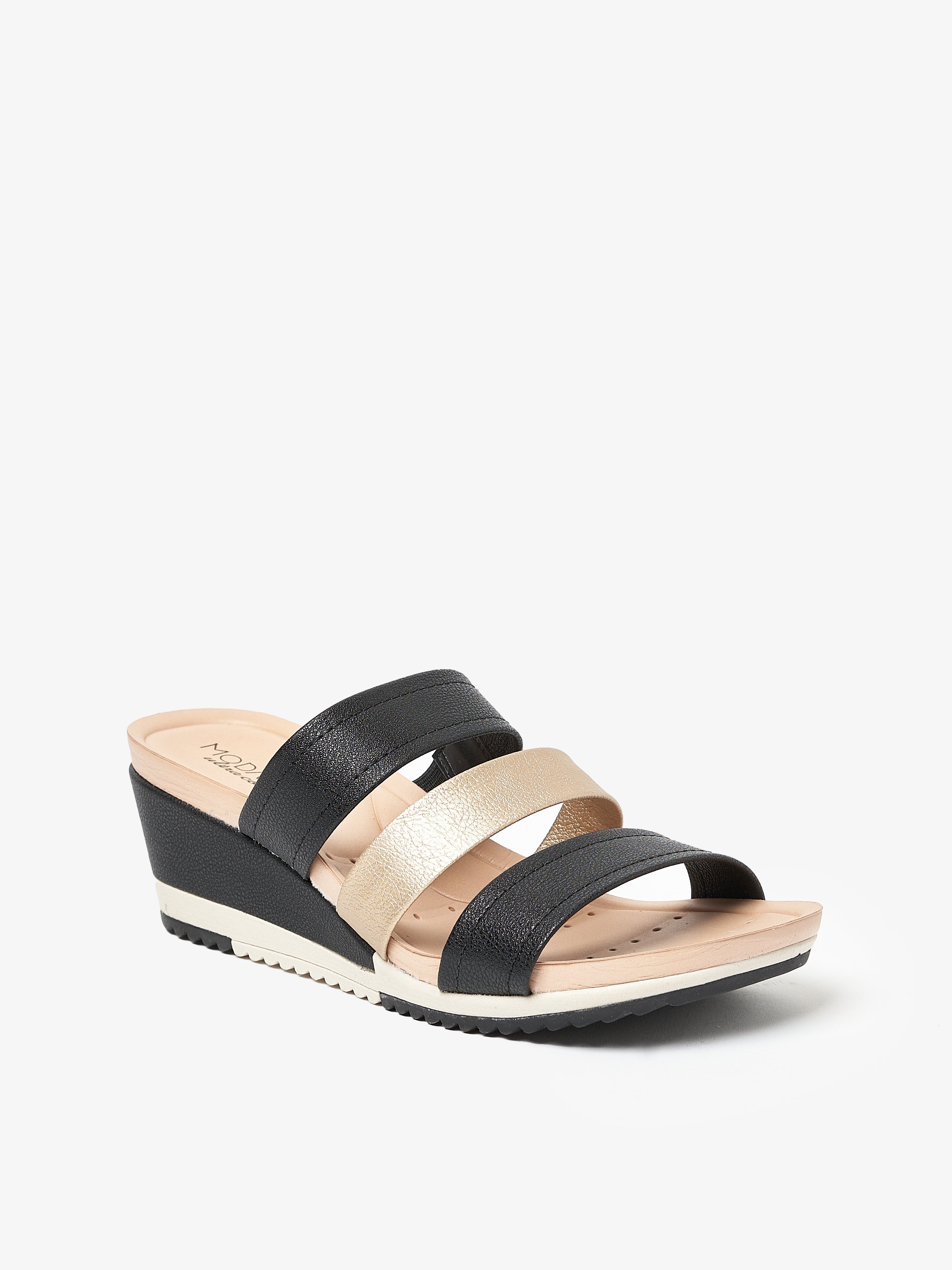 Multi-Strap Wedge Sandals