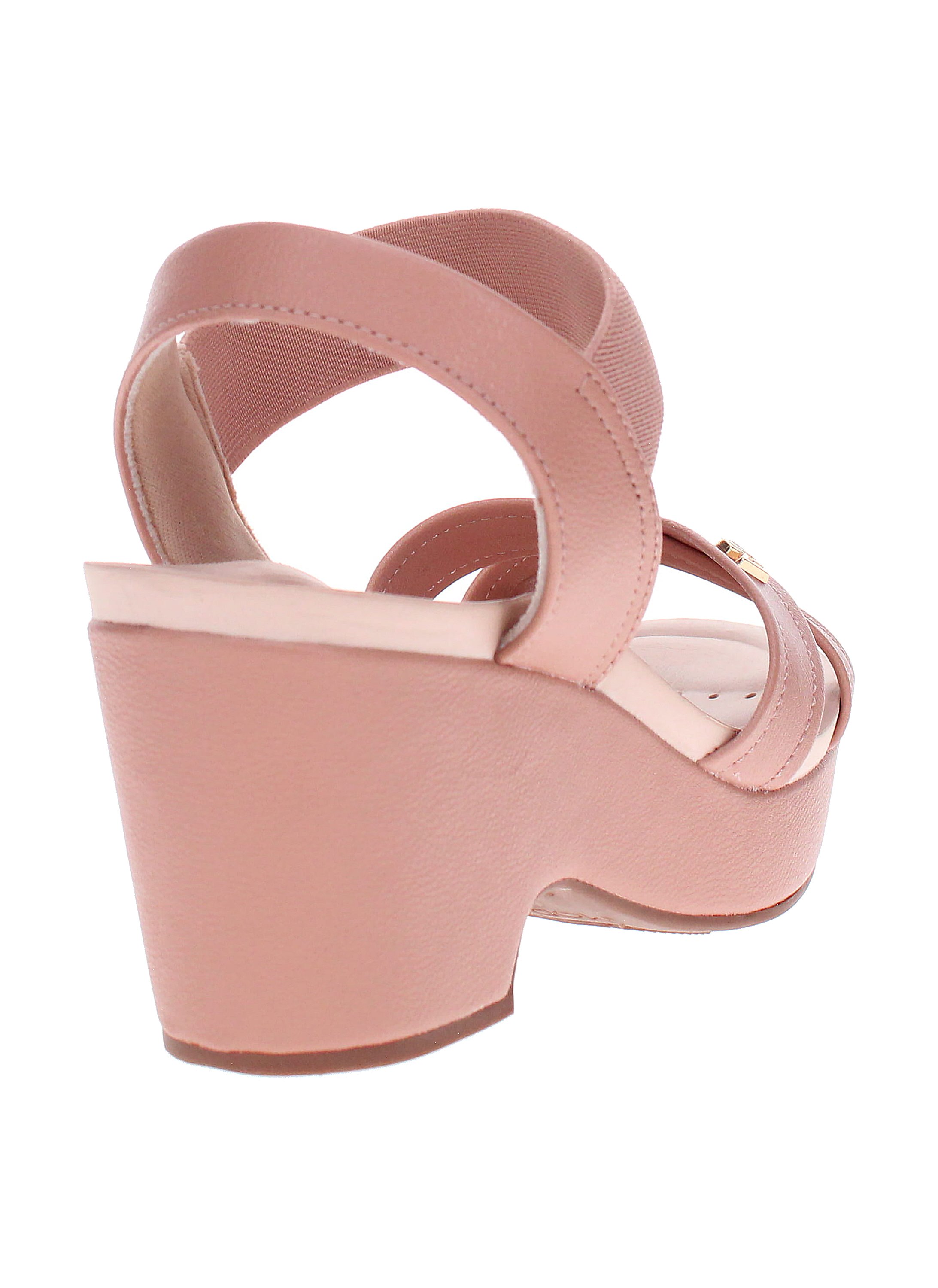 Nude Mid-Heel Sandals