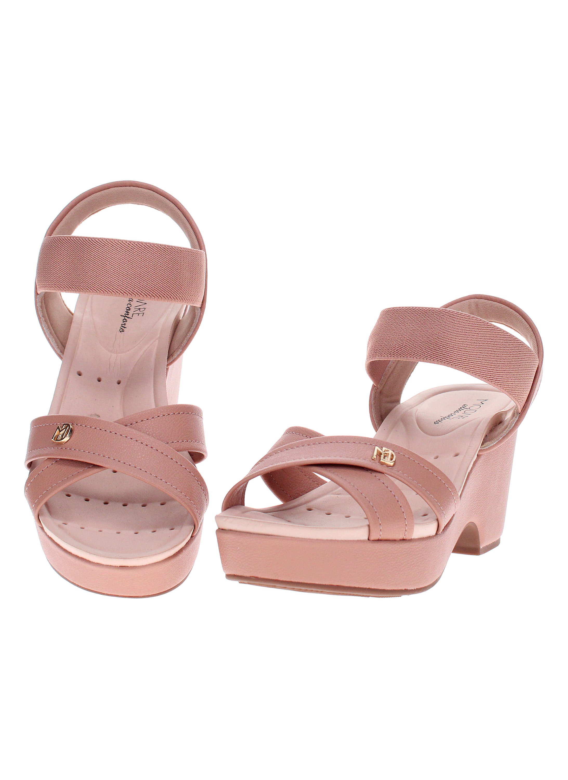 Nude Mid-Heel Sandals