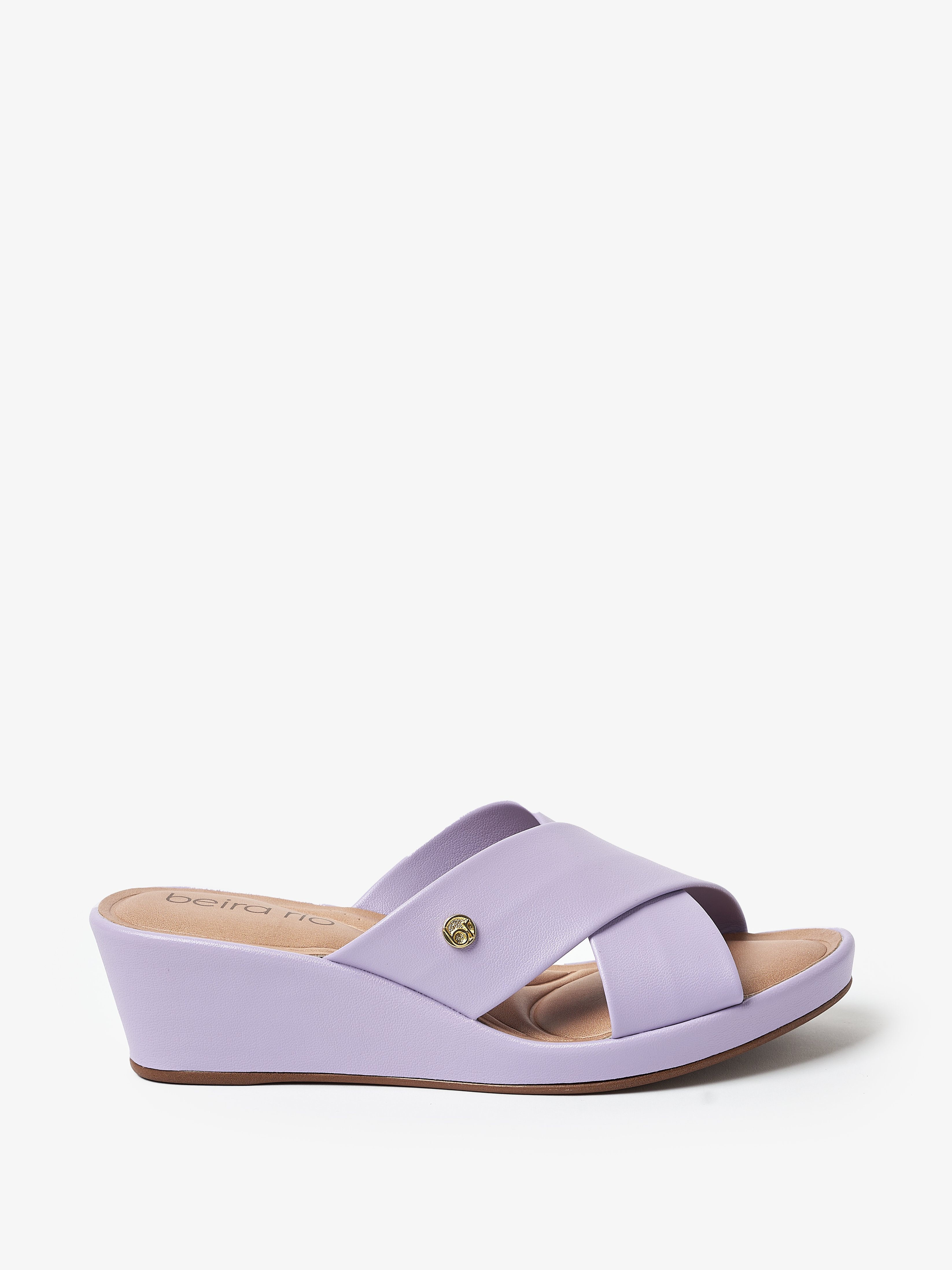 Purple Wedge Heel Sandals