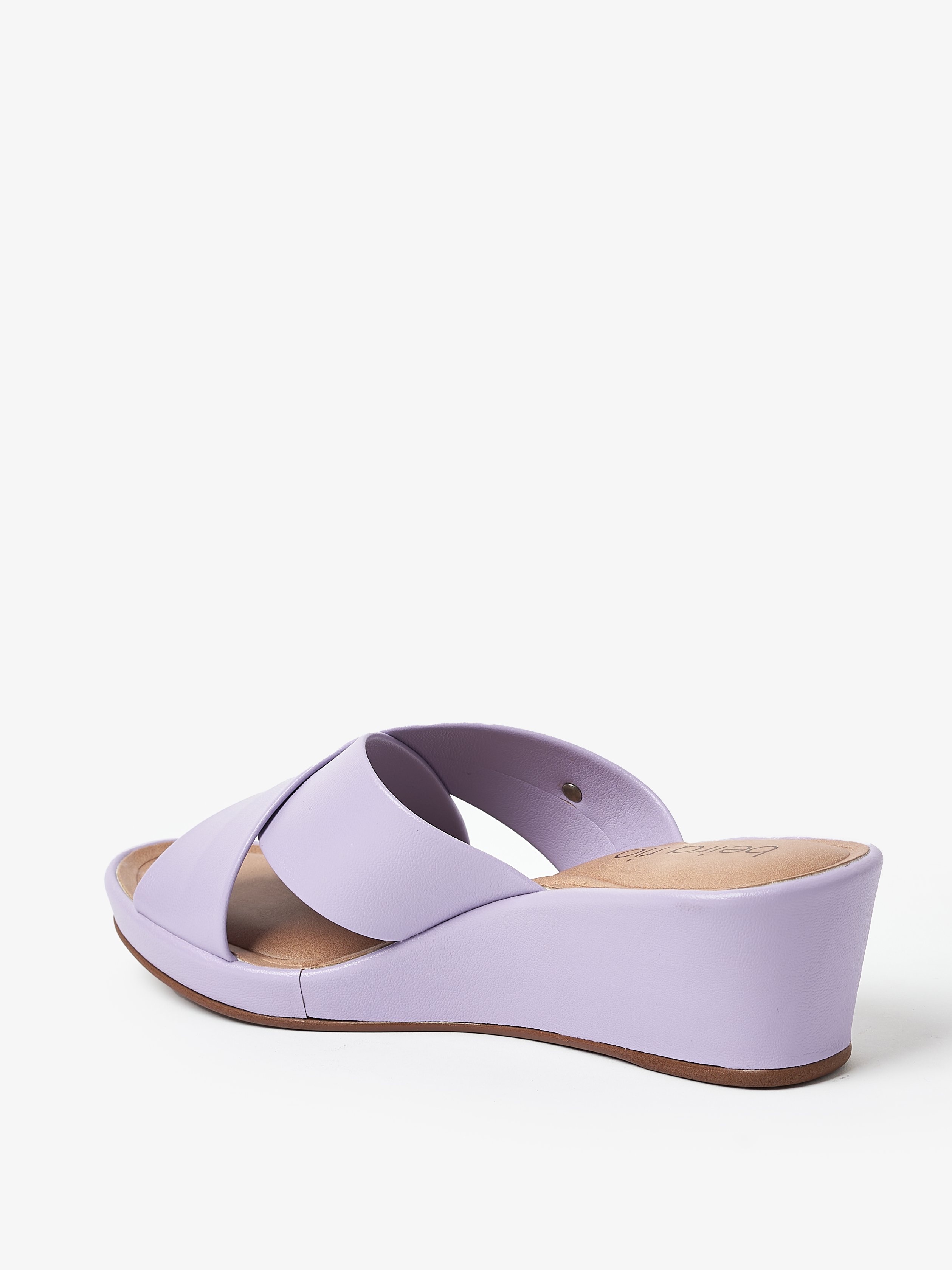 Purple Wedge Heel Sandals