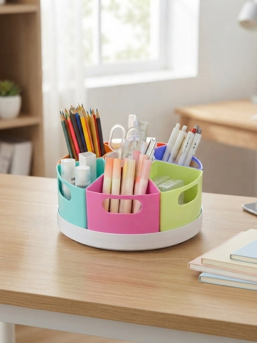 Claro Rotating Organiser with 7 Removable Tray - 25x25x11.5 cm