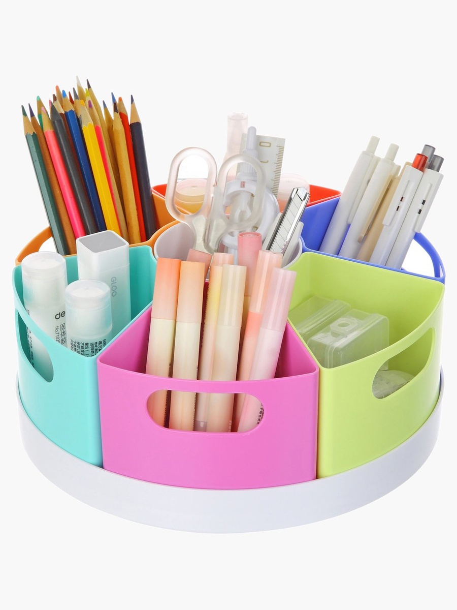 Claro Rotating Organiser with 7 Removable Tray - 25x25x11.5 cm